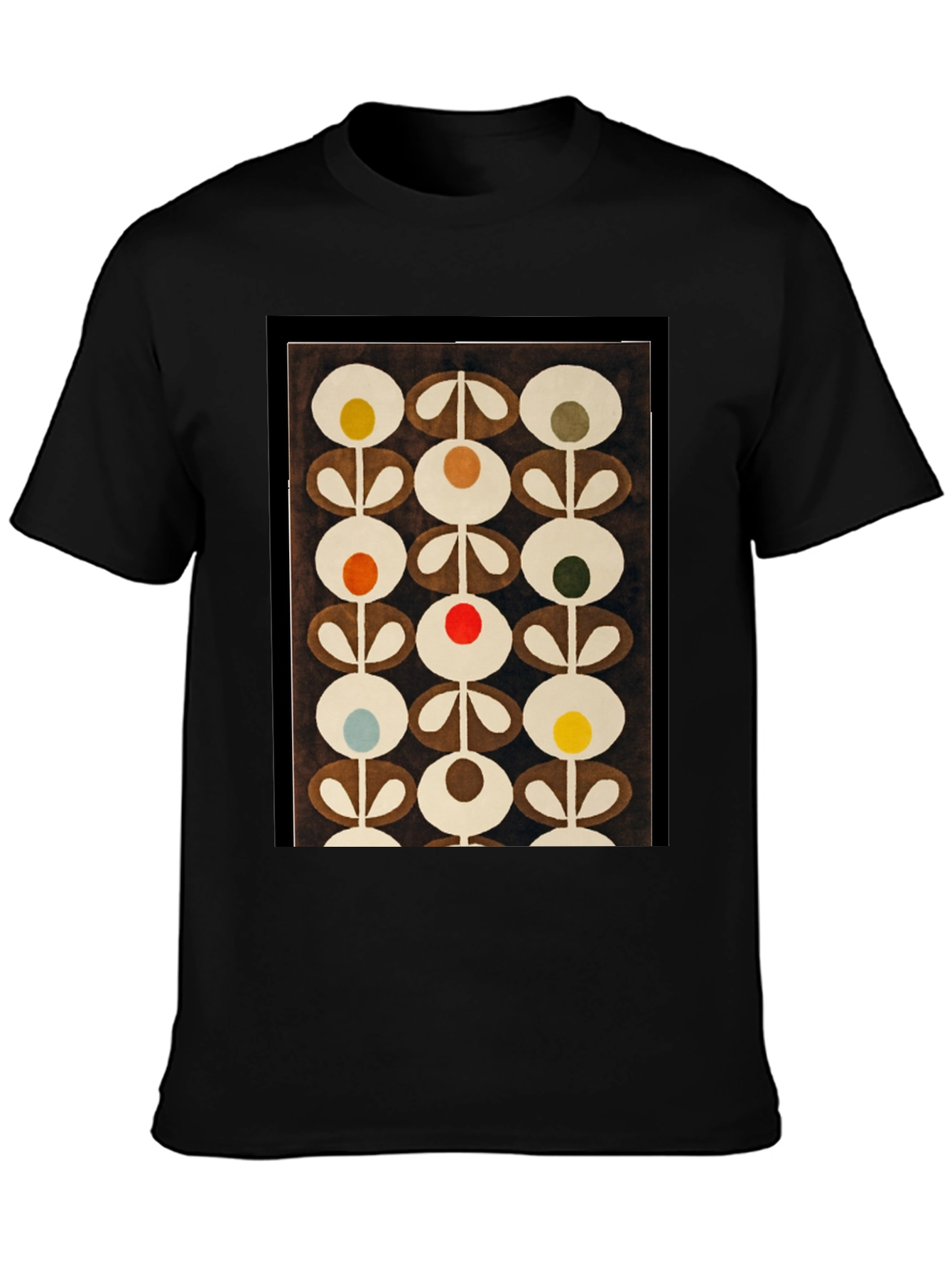 Retro Flower Power T-Shirt - Bold Abstract Design