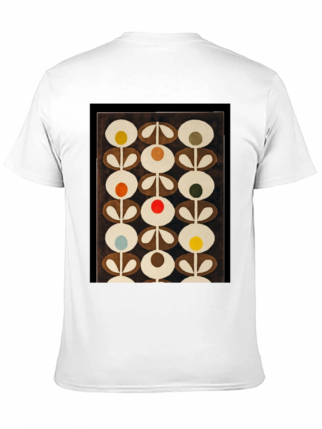 Retro Flower Power T-Shirt - Bold Abstract Design