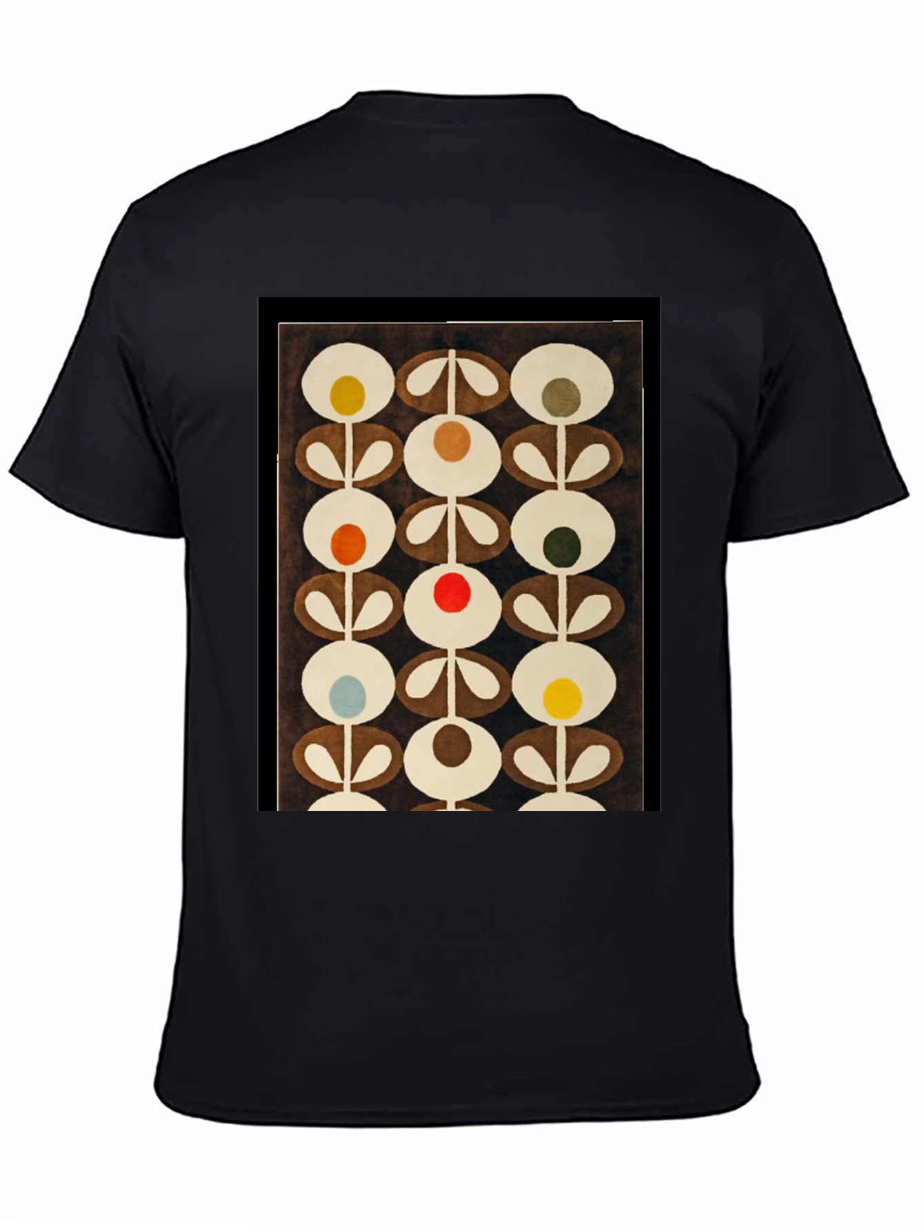 Retro Flower Power T-Shirt - Bold Abstract Design