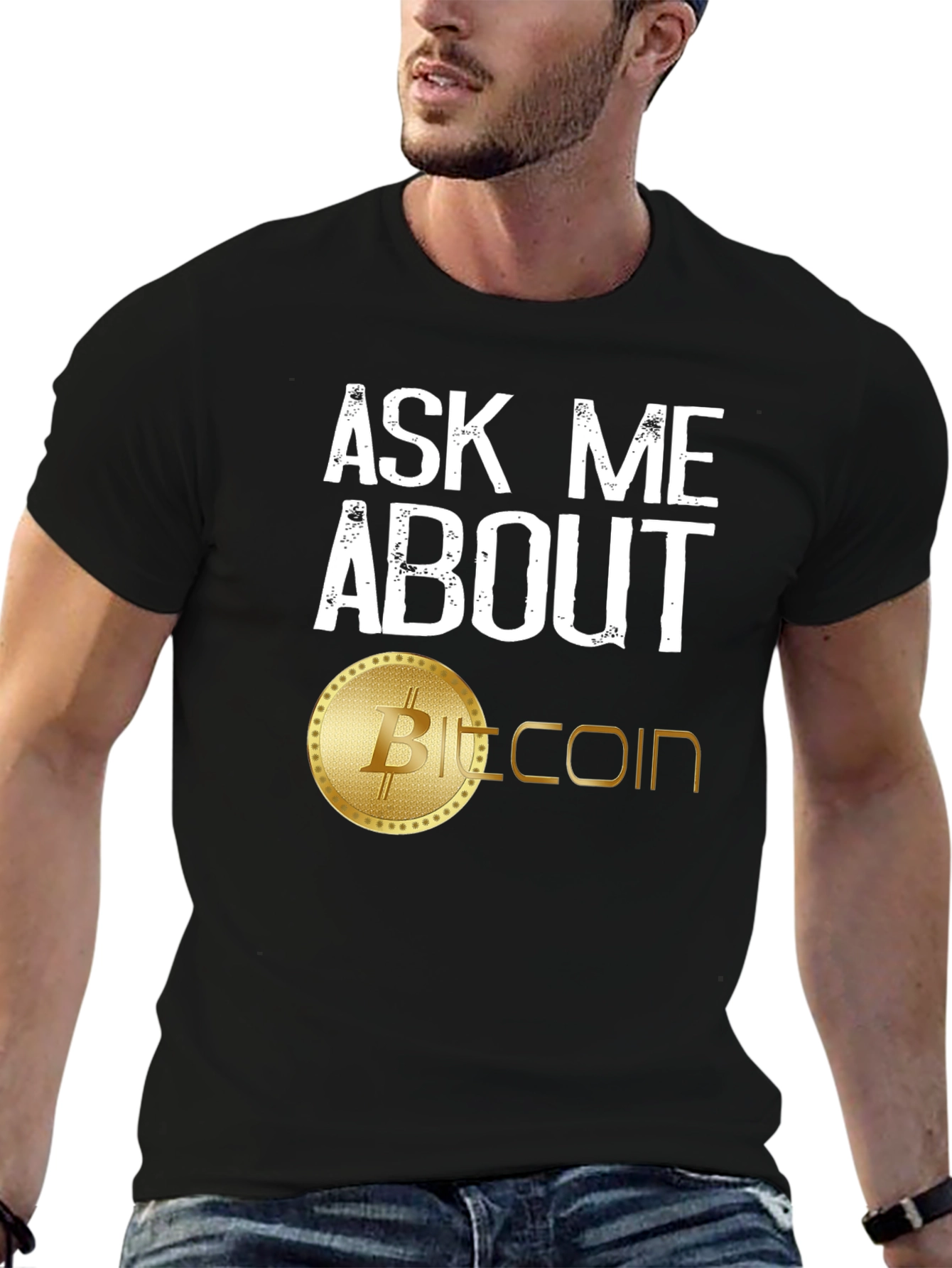Ask Me About Bitcoin T-Shirt - Crypto Currency Tee