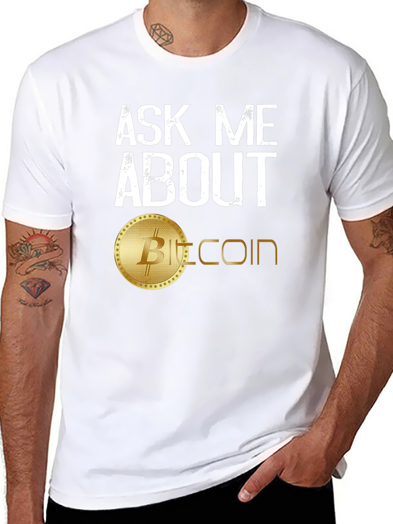 Ask Me About Bitcoin T-Shirt - Crypto Currency Tee