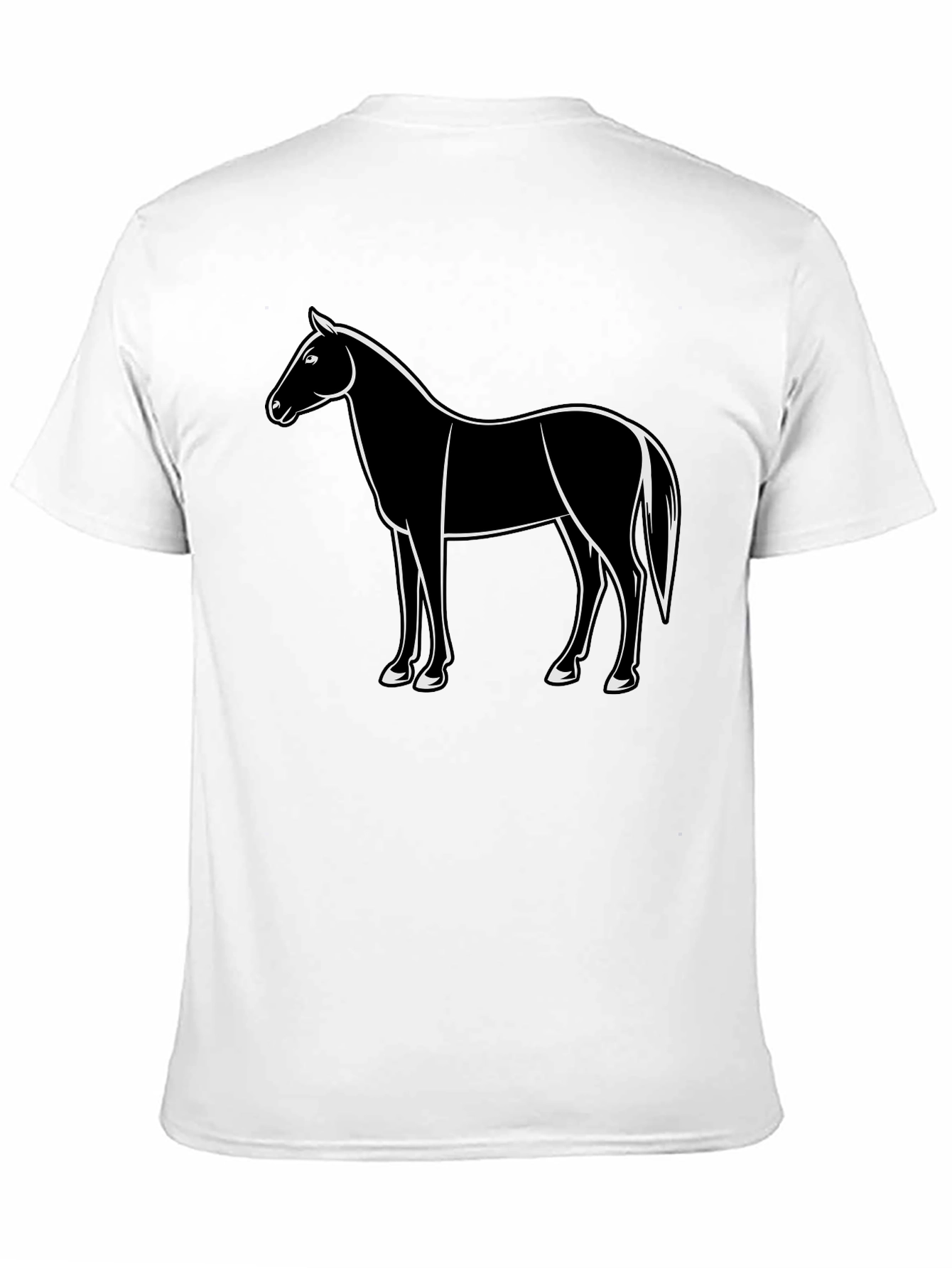 Horse Graphic Black T-Shirt Mens Fashion
