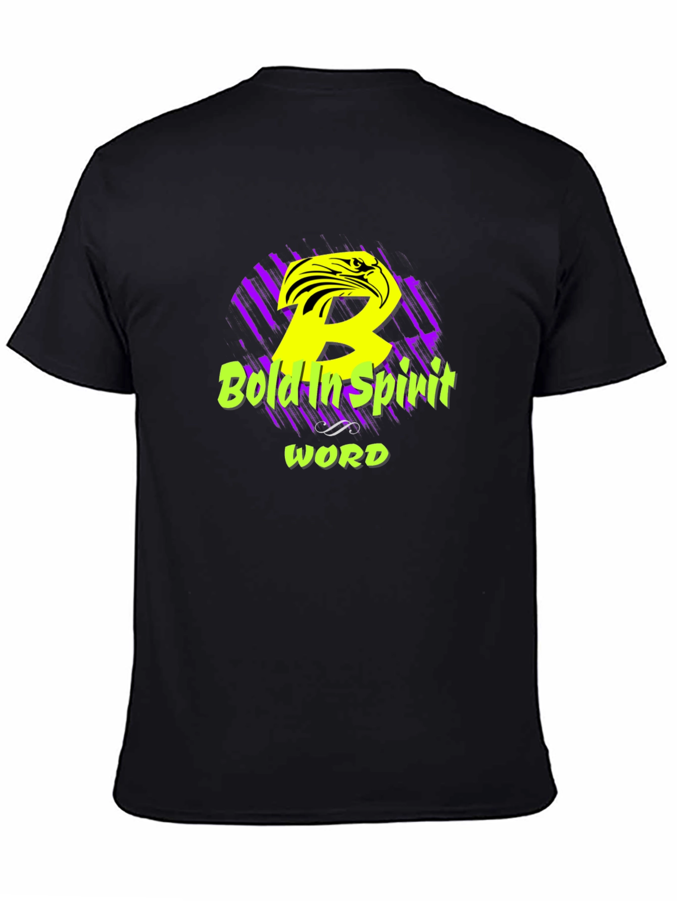 Bold Spirit Graphic Print Black T-Shirt