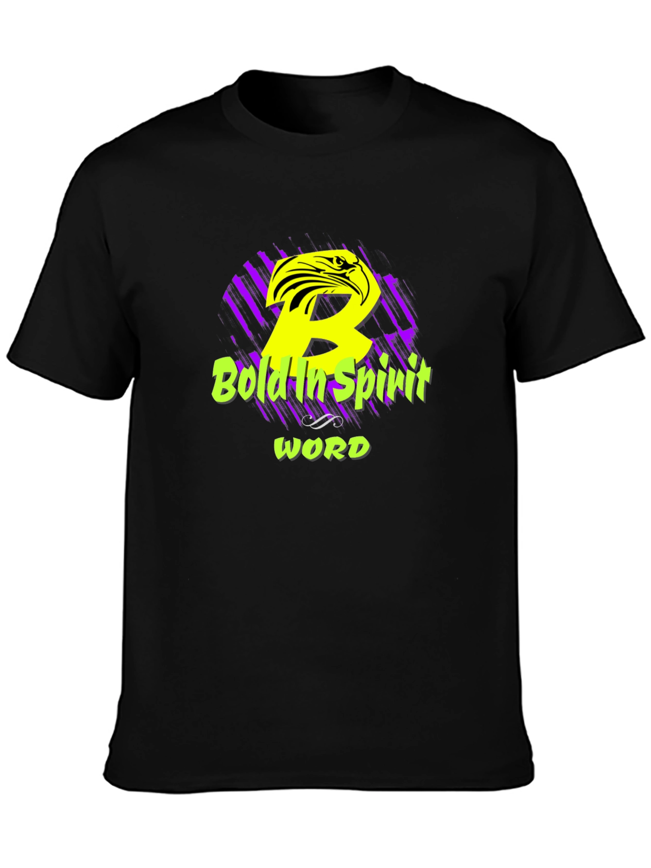Bold Spirit Graphic Print Black T-Shirt
