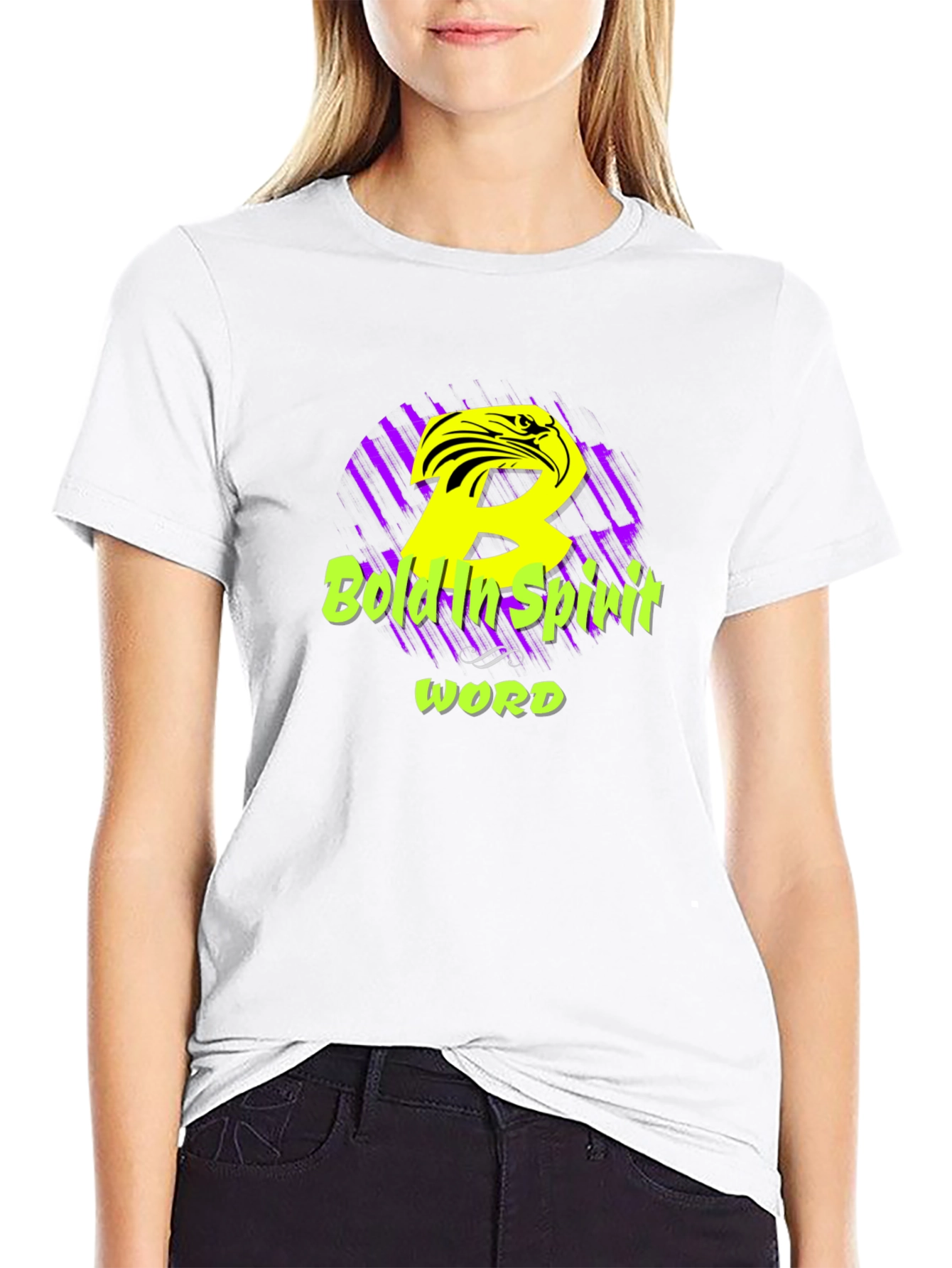 Bold Spirit Graphic Print Black T-Shirt