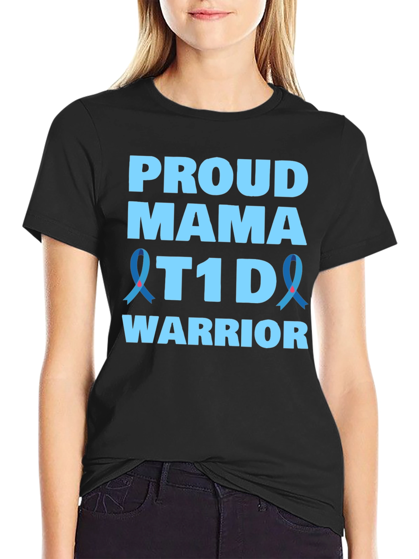 Proud Mama T1D Warrior Awareness T-Shirt