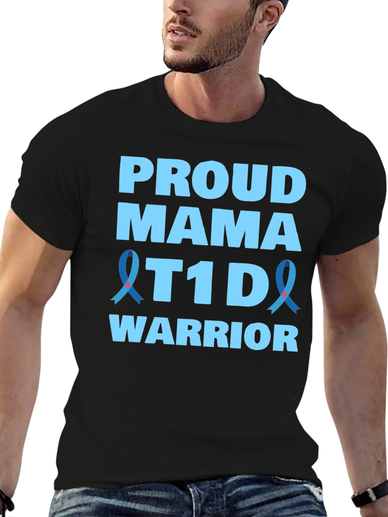 Proud Mama T1D Warrior Awareness T-Shirt