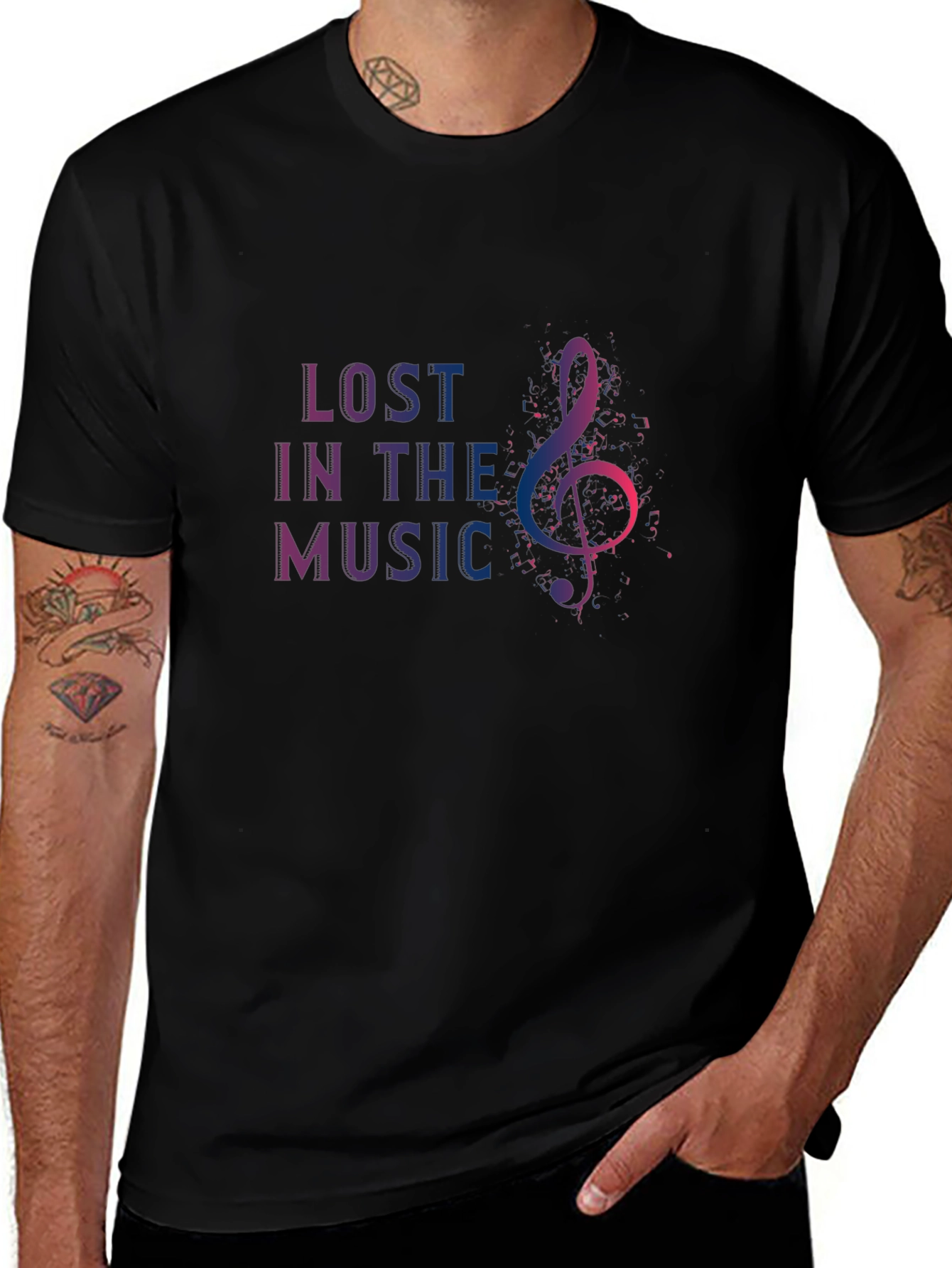 Lost In The Music Graphic T-Shirt