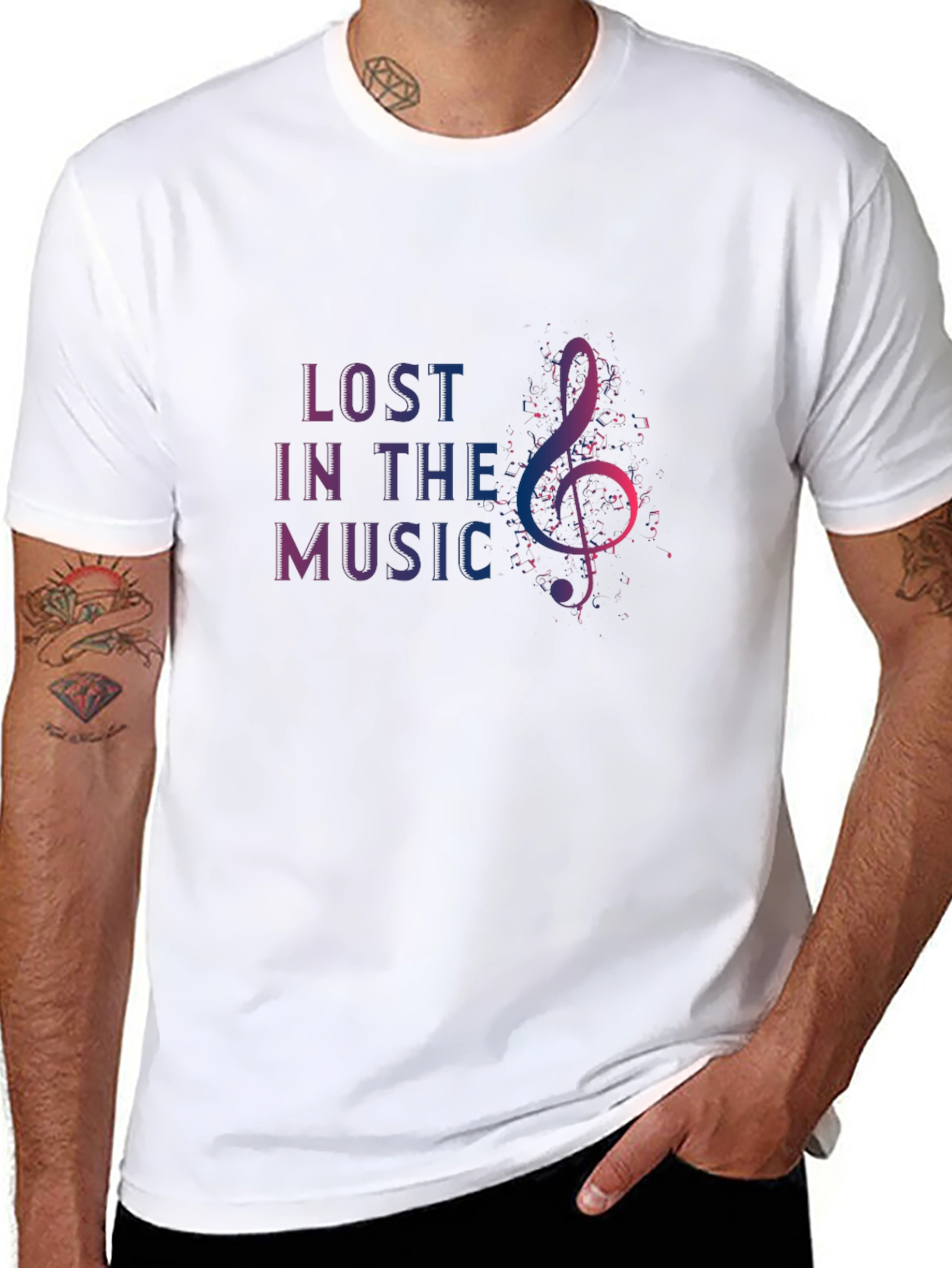 Lost In The Music Graphic T-Shirt