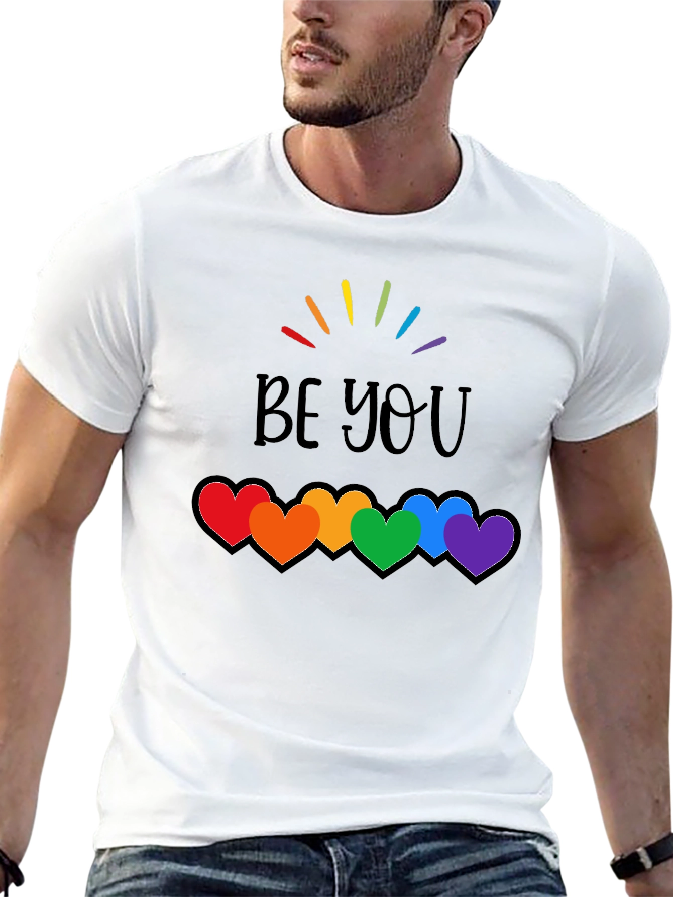 Be You Rainbow Hearts Pride T-Shirt