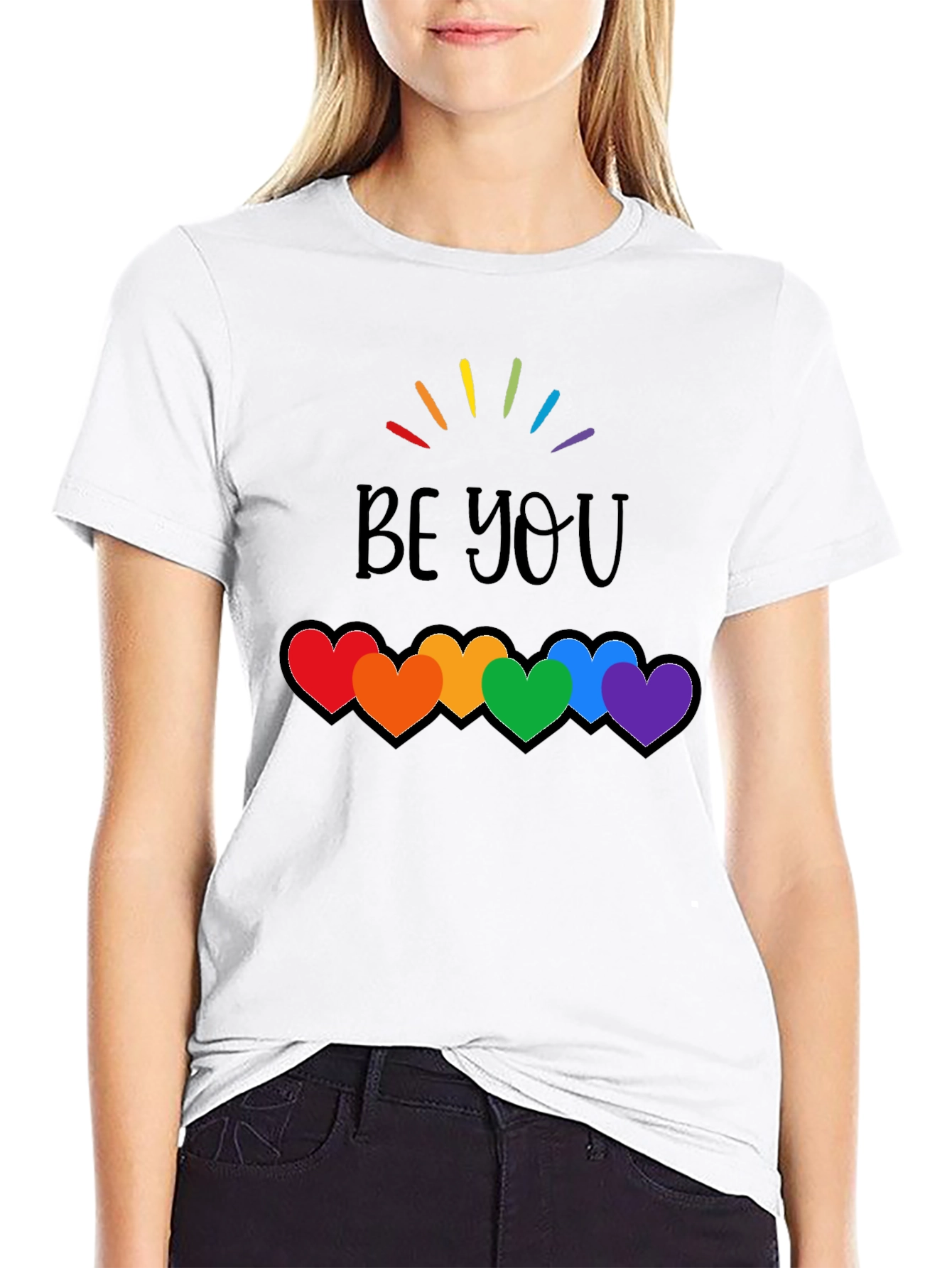Be You Rainbow Hearts Pride T-Shirt