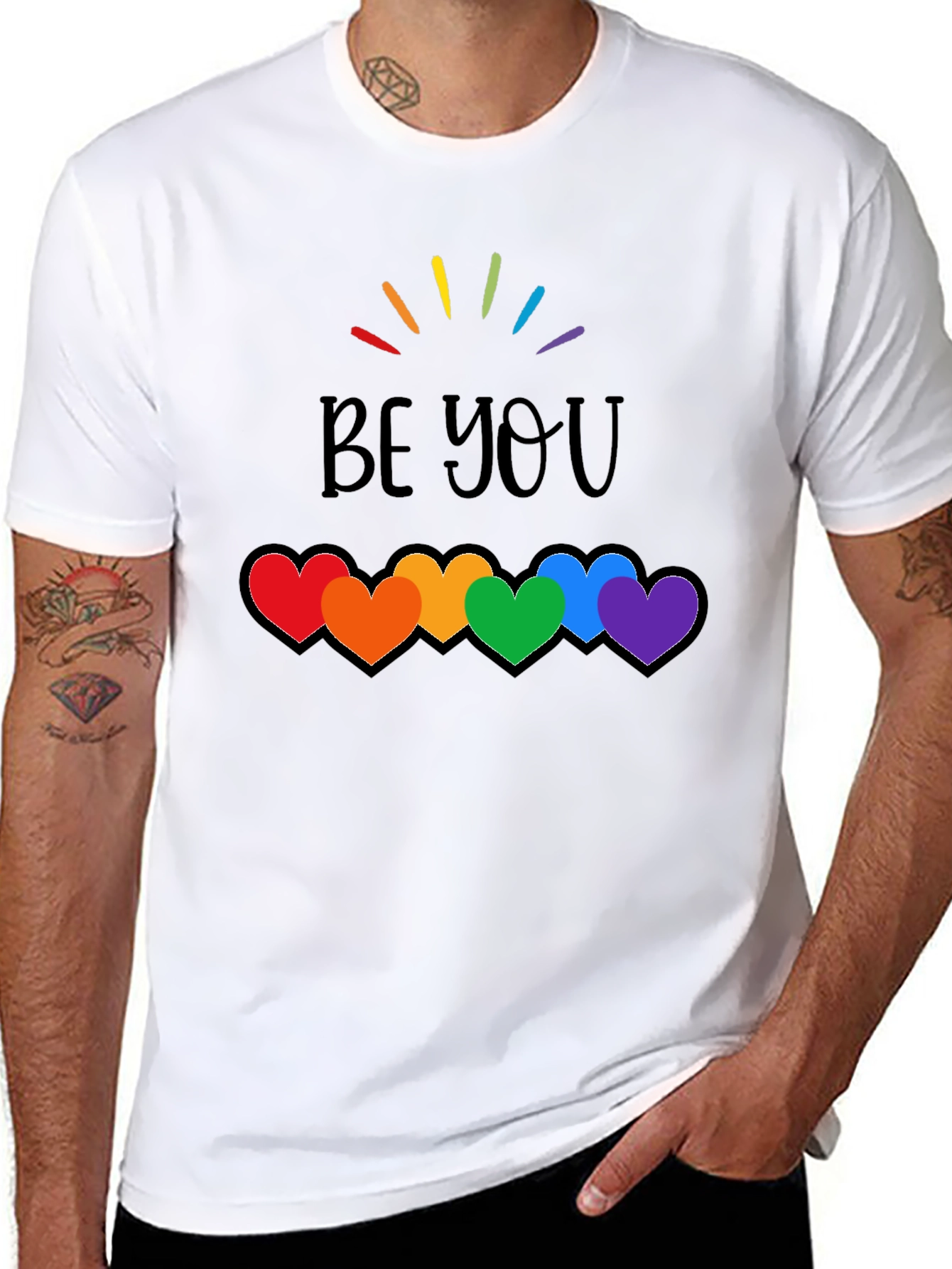Be You Rainbow Hearts Pride T-Shirt