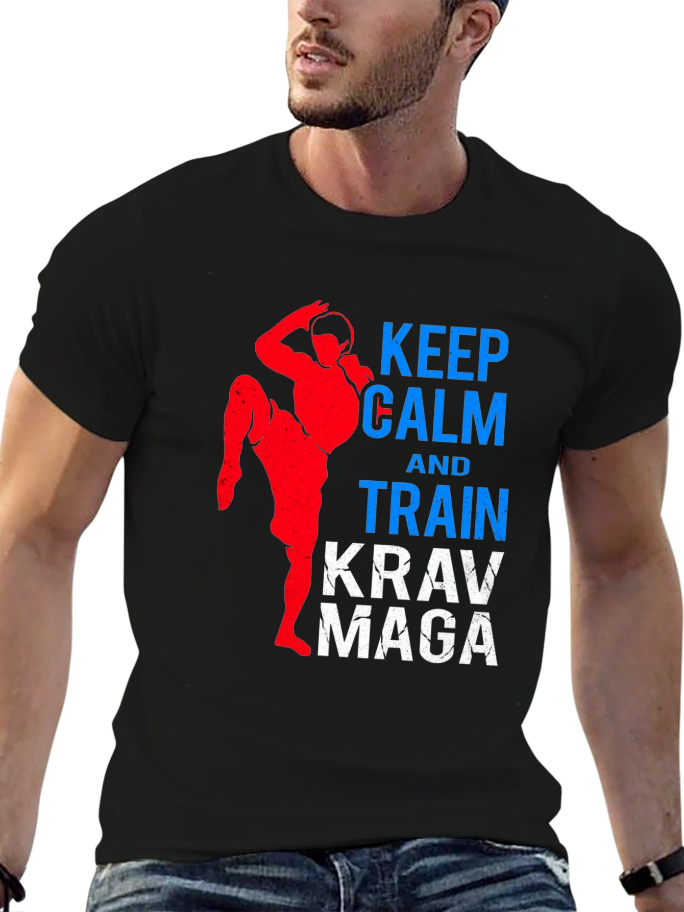 Keep Calm & Train Krav Maga Black T-Shirt