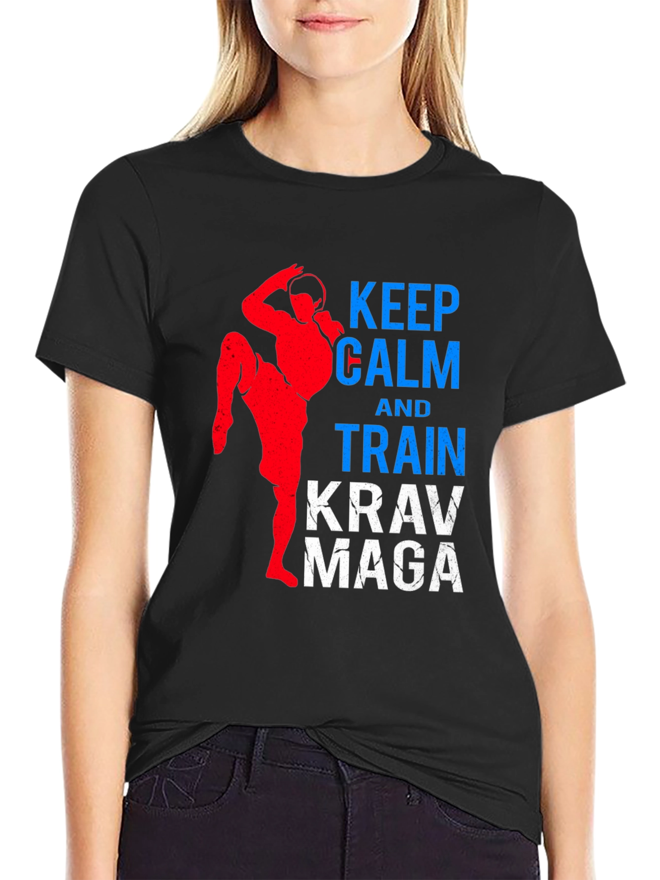 Keep Calm & Train Krav Maga Black T-Shirt