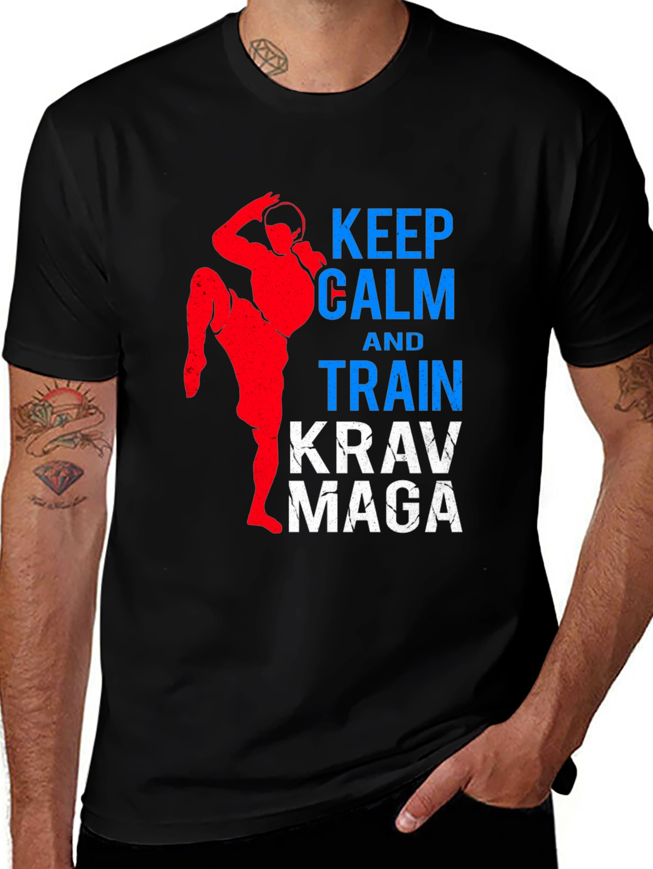 Keep Calm & Train Krav Maga Black T-Shirt