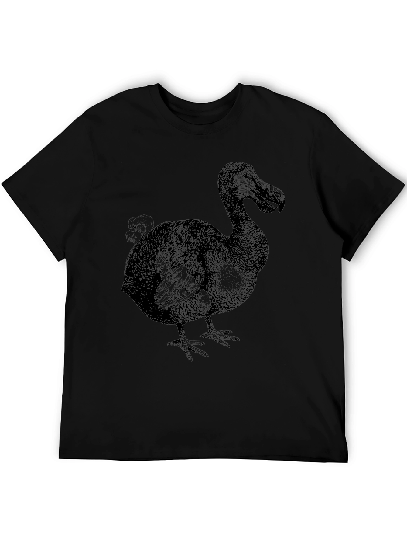 Dodo Bird Graphic Print Black T-Shirt
