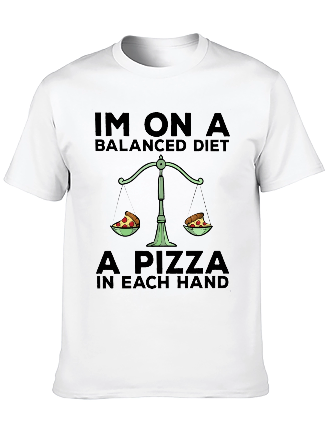 Pizza Balanced Diet T-Shirt Funny Graphic Tee