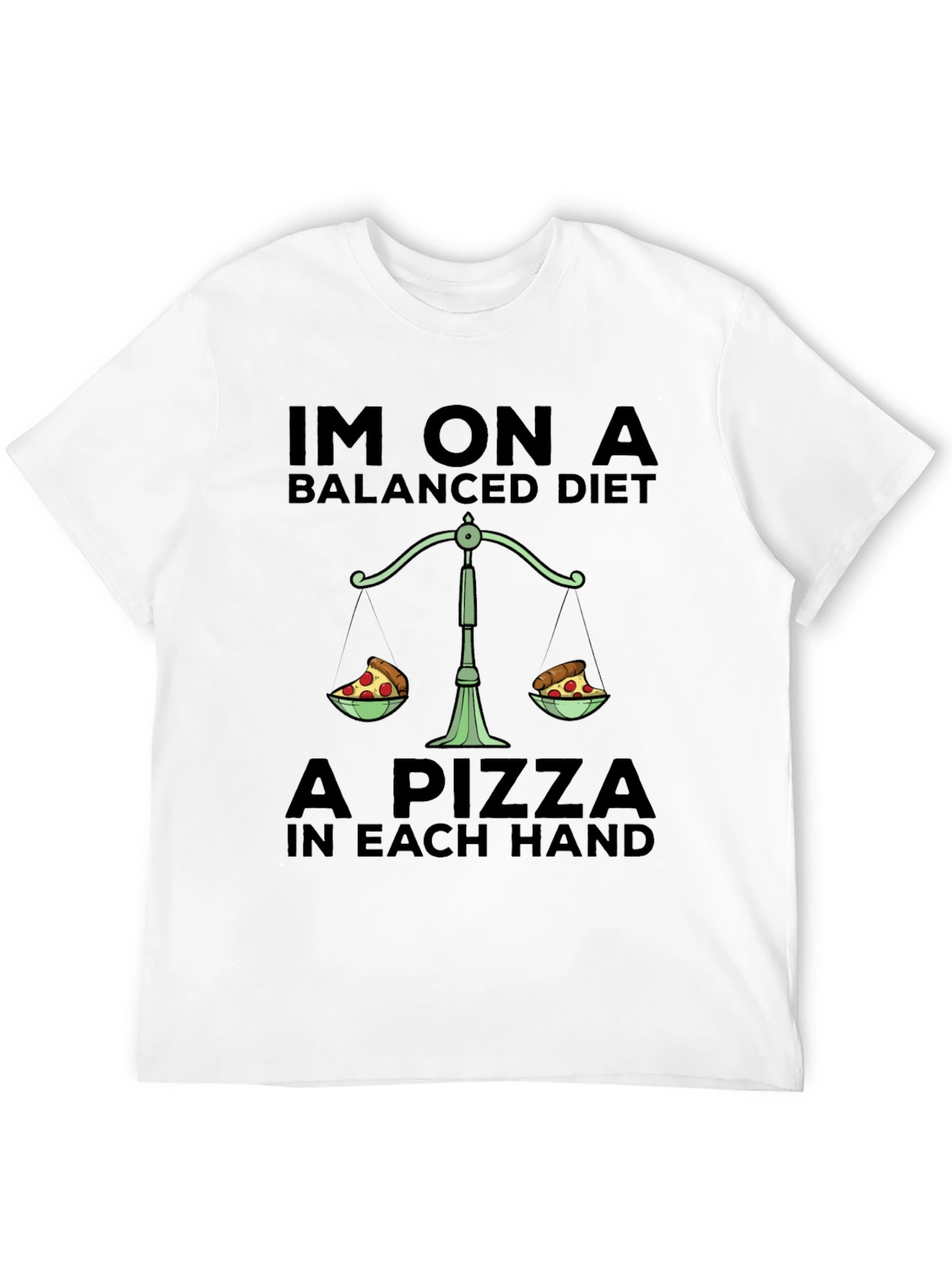 Pizza Balanced Diet T-Shirt Funny Graphic Tee