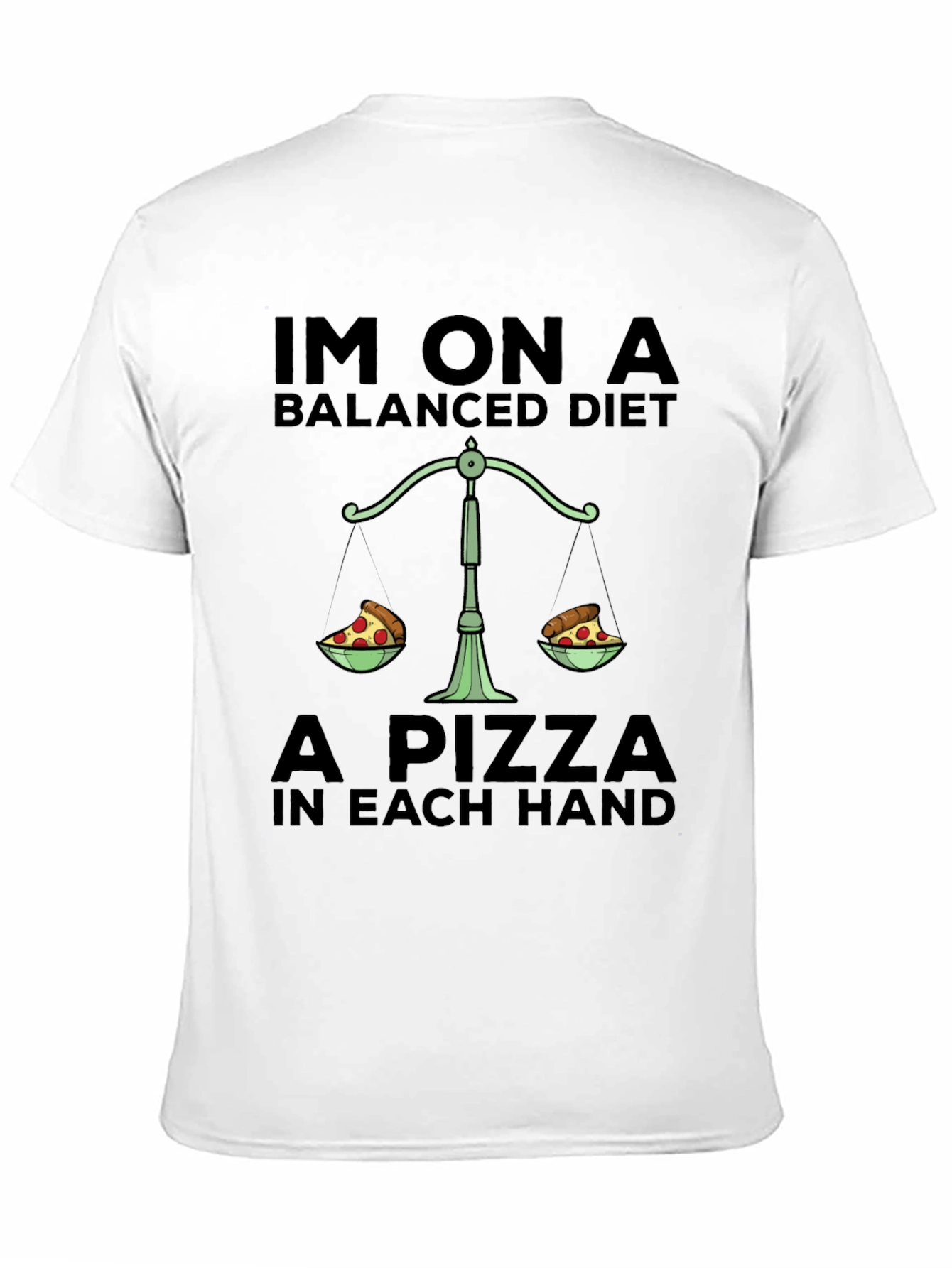 Pizza Balanced Diet T-Shirt Funny Graphic Tee