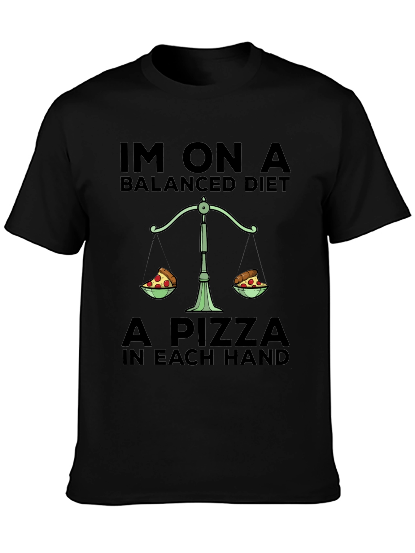 Pizza Balanced Diet T-Shirt Funny Graphic Tee