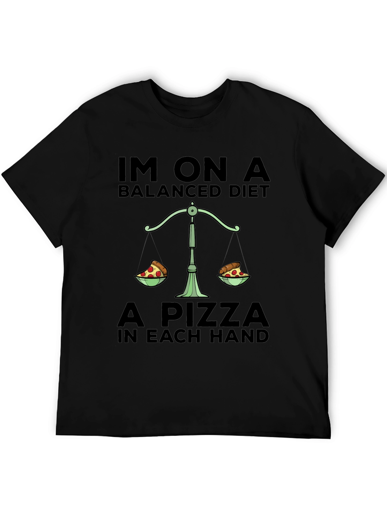 Pizza Balanced Diet T-Shirt Funny Graphic Tee