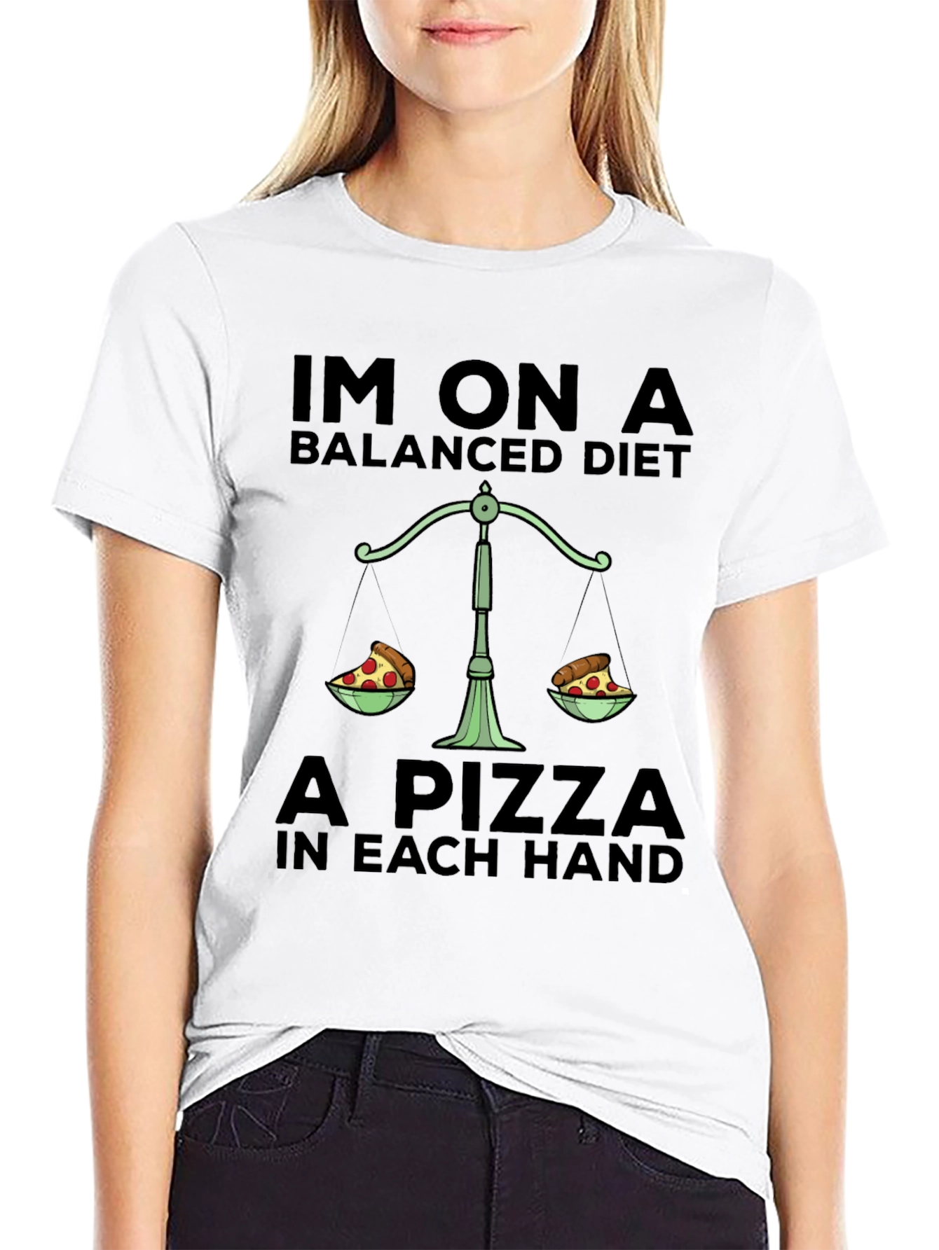 Pizza Balanced Diet T-Shirt Funny Graphic Tee
