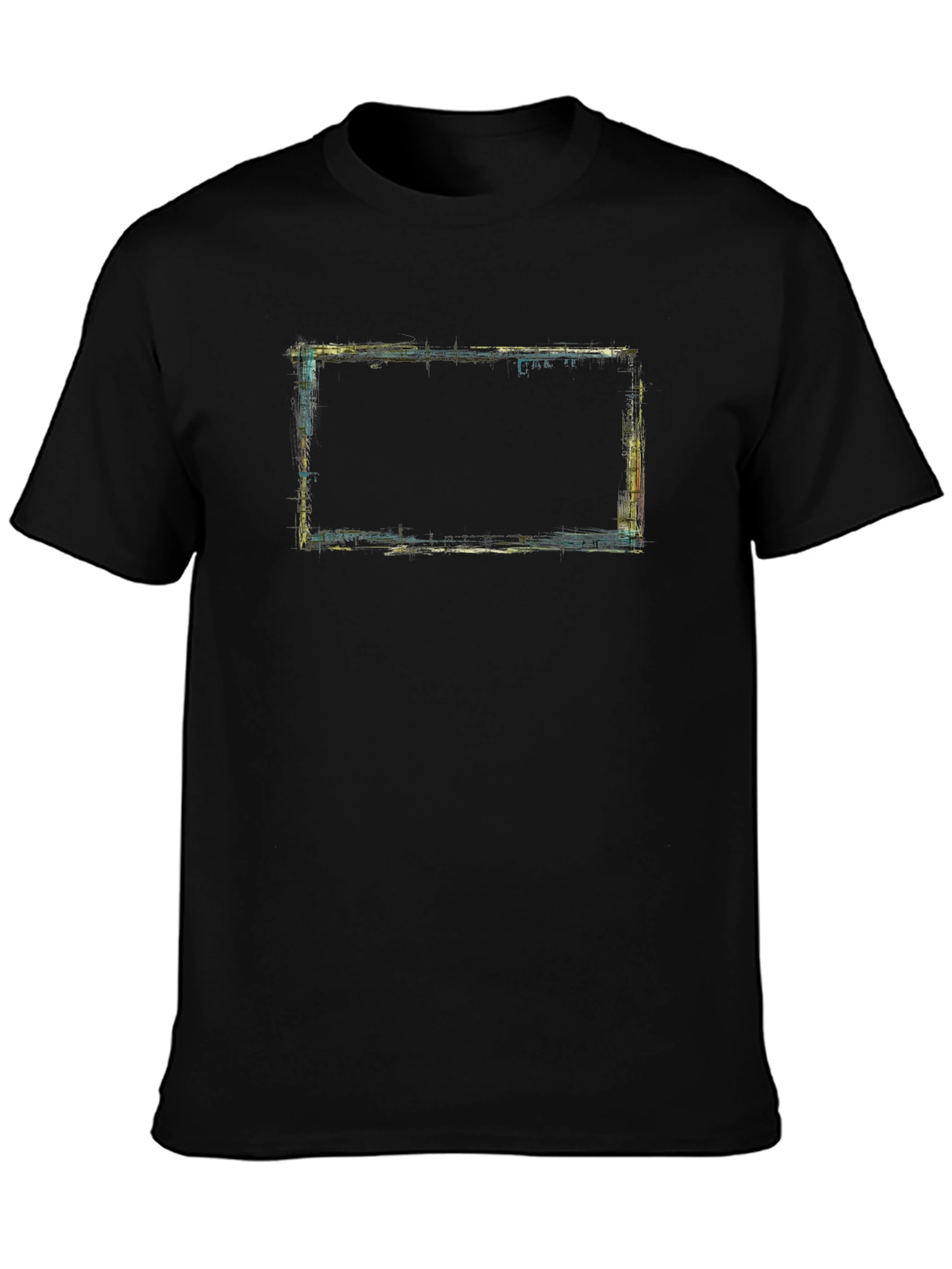 Abstract Framed Graphic Tee - Modern Artistic Design