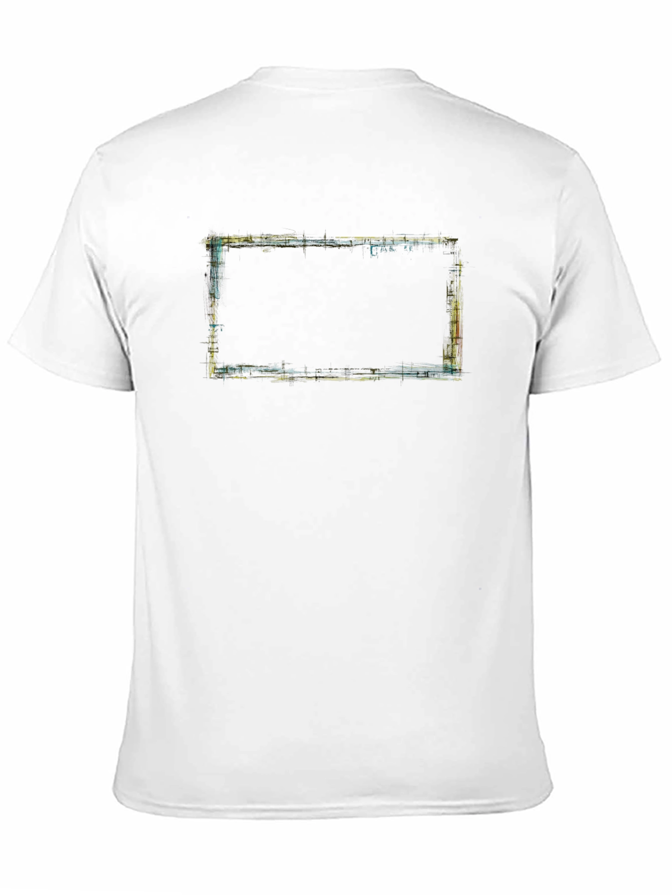 Abstract Framed Graphic Tee - Modern Artistic Design