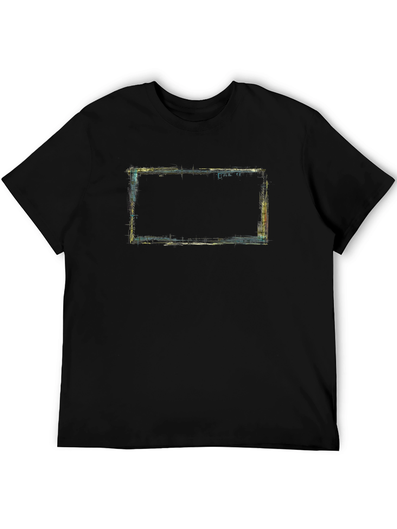 Abstract Framed Graphic Tee - Modern Artistic Design