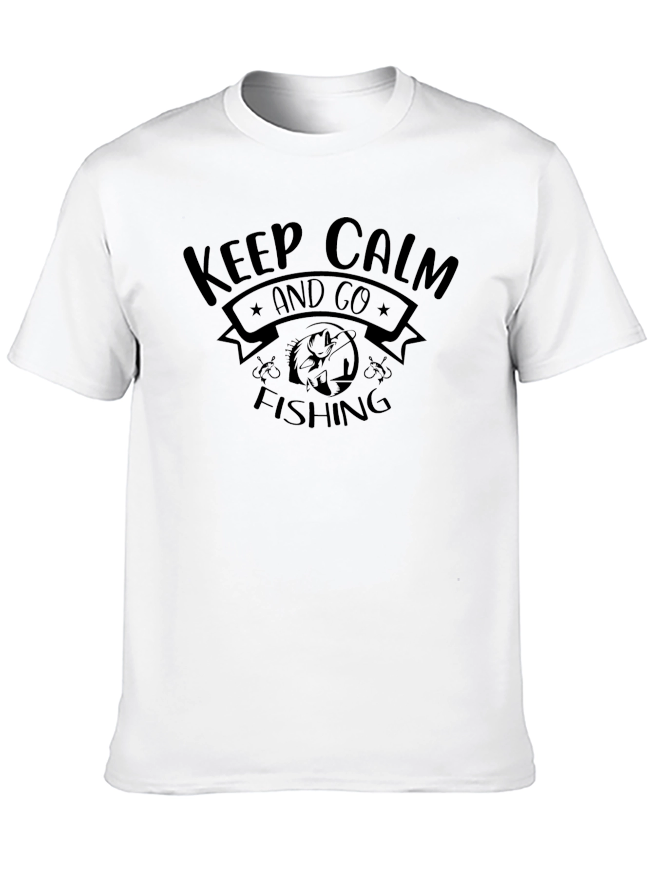 Keep Calm and Go Fishing Black T-Shirt