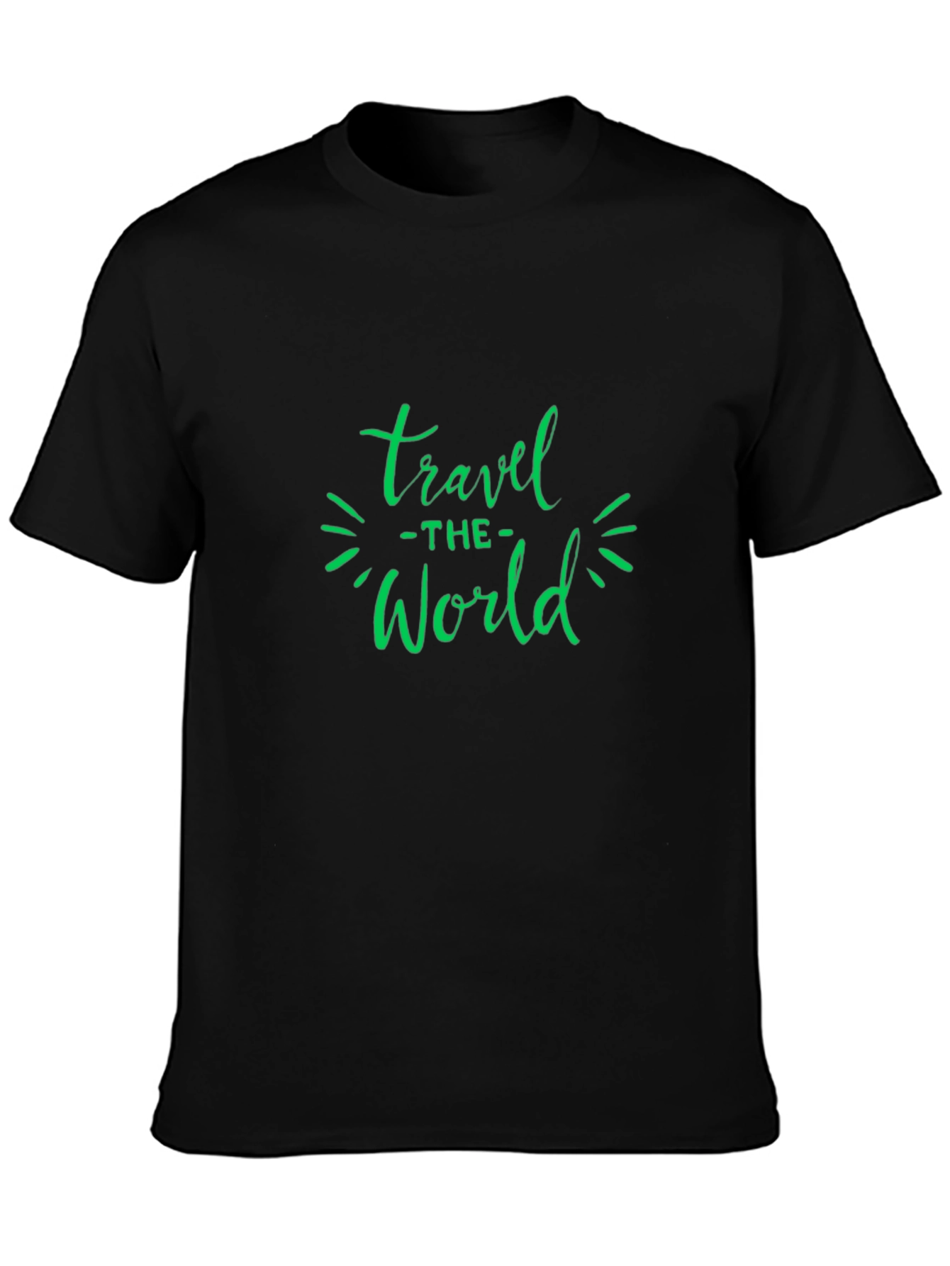 Travel the World Graphic Tee - Black