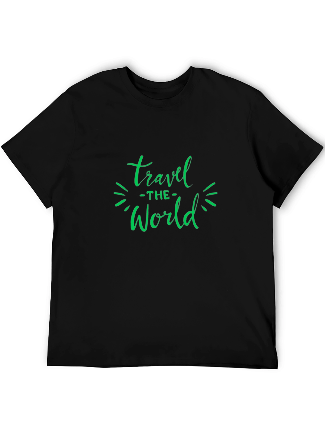 Travel the World Graphic Tee - Black