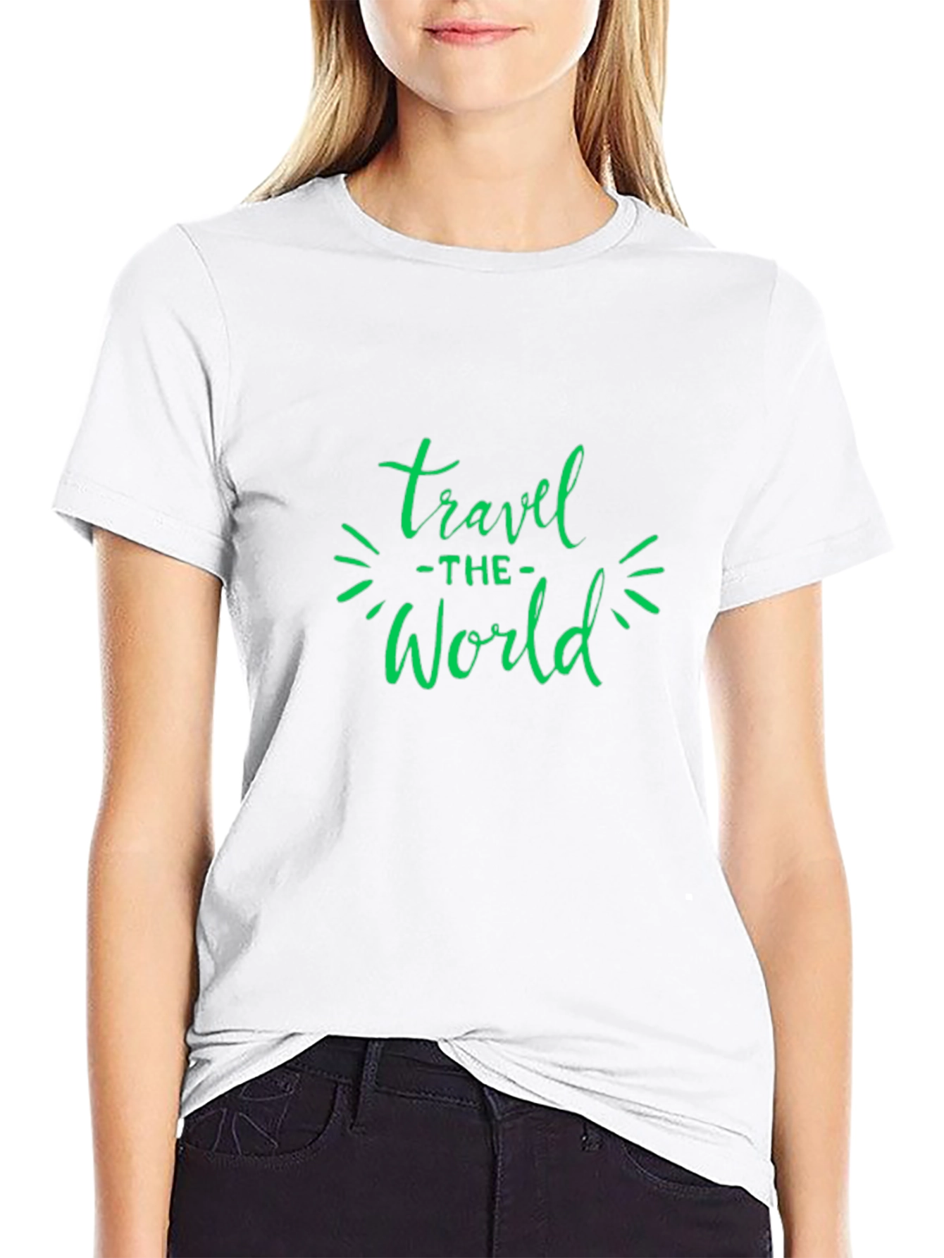 Travel the World Graphic Tee - Black