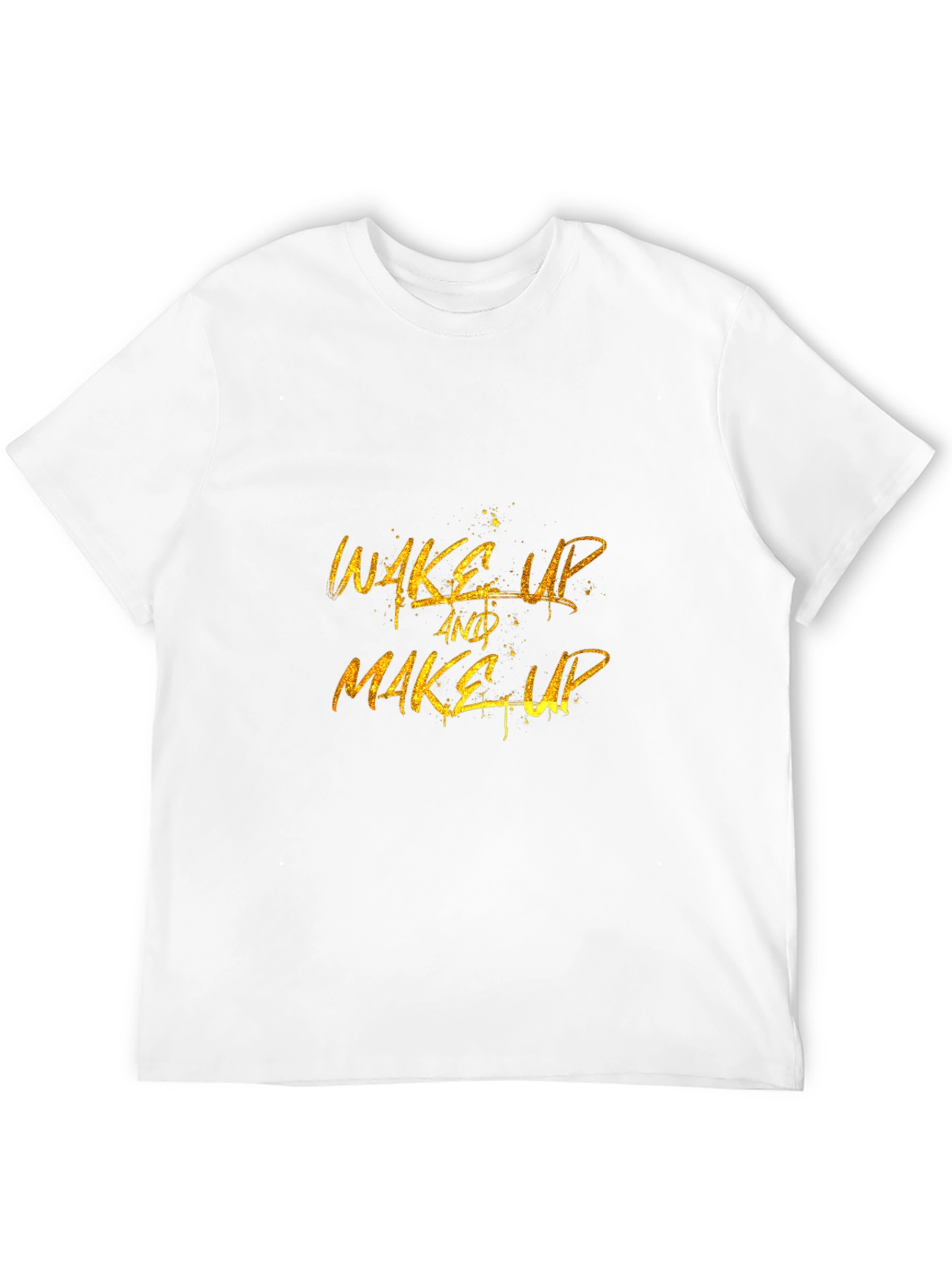 Wake Up & Make Up Black Graphic Tee
