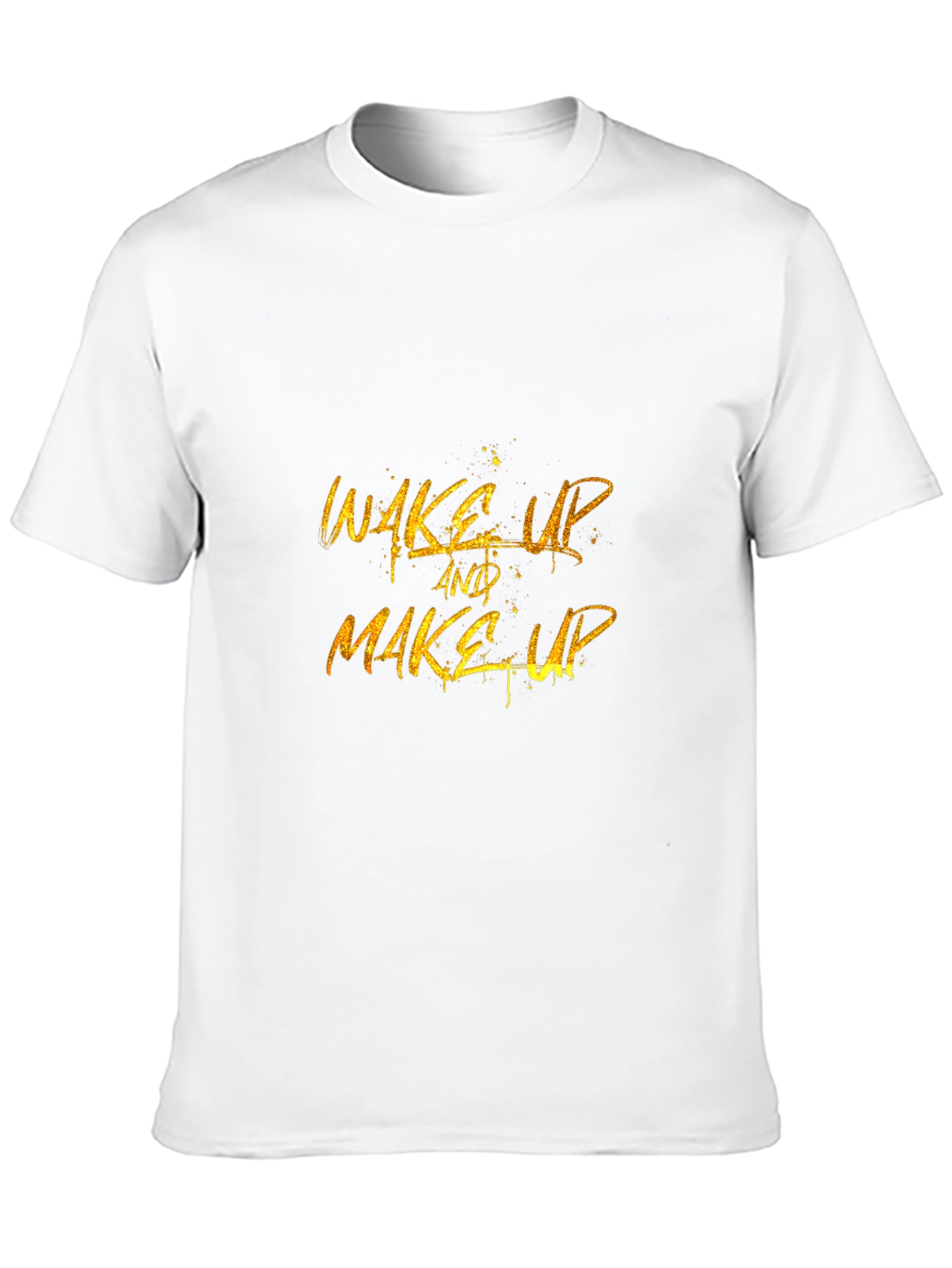 Wake Up & Make Up Black Graphic Tee
