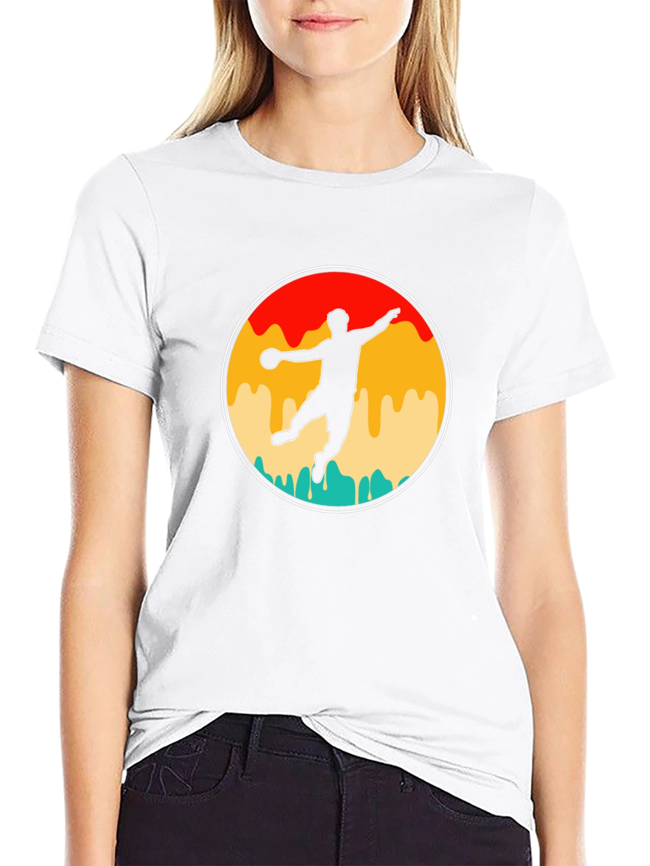 Retro Handball Player T-Shirt