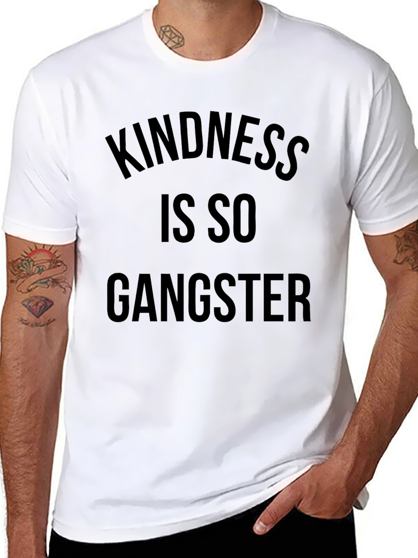 Kindness Is So Gangster Black T-Shirt