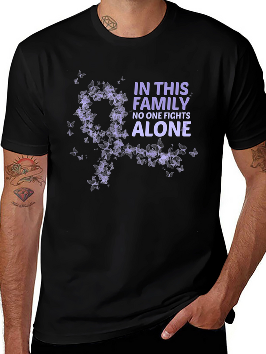 Family Fights Alone Awareness Tee - Black