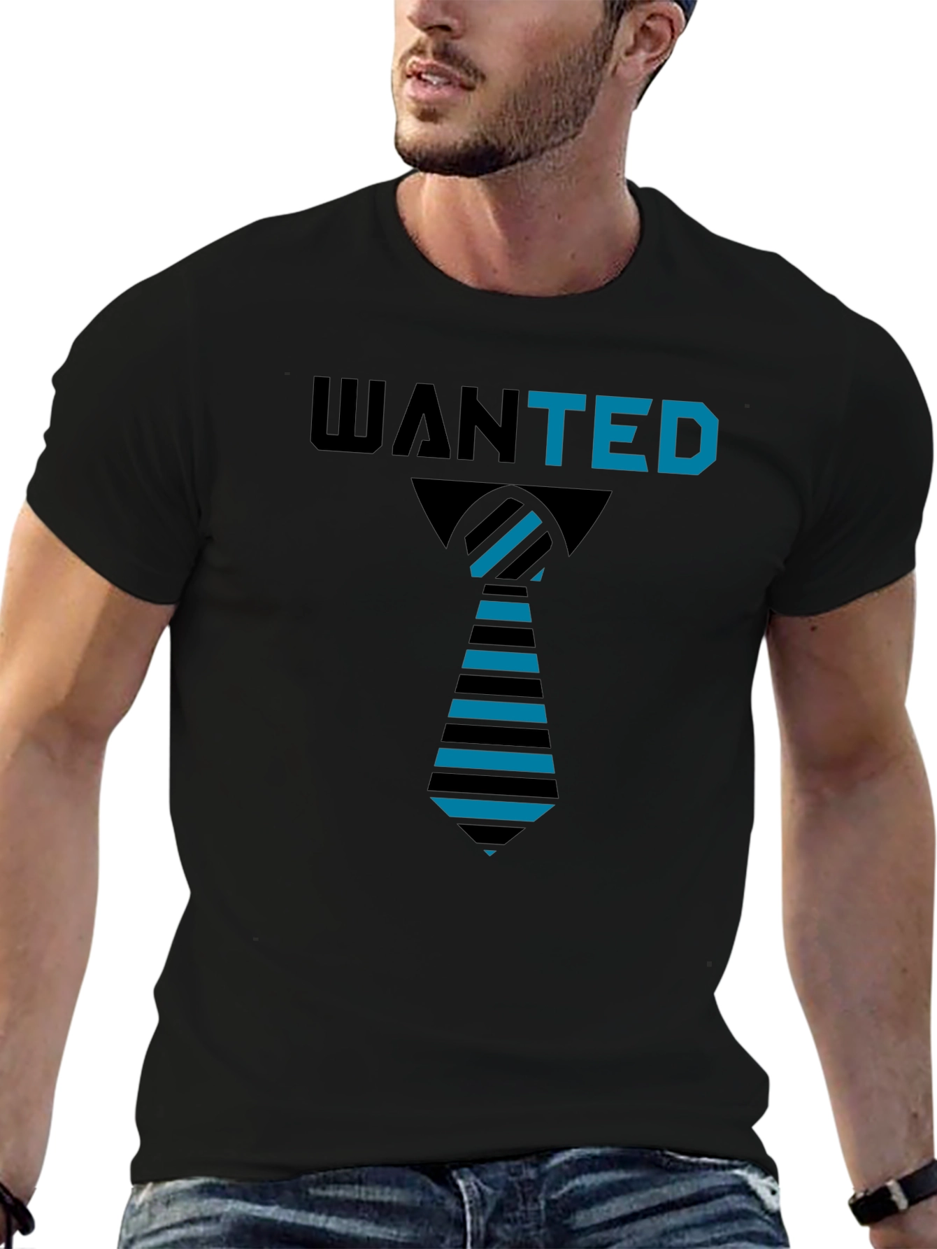 Wanted Tie T-Shirt - Unique Graphic Tee