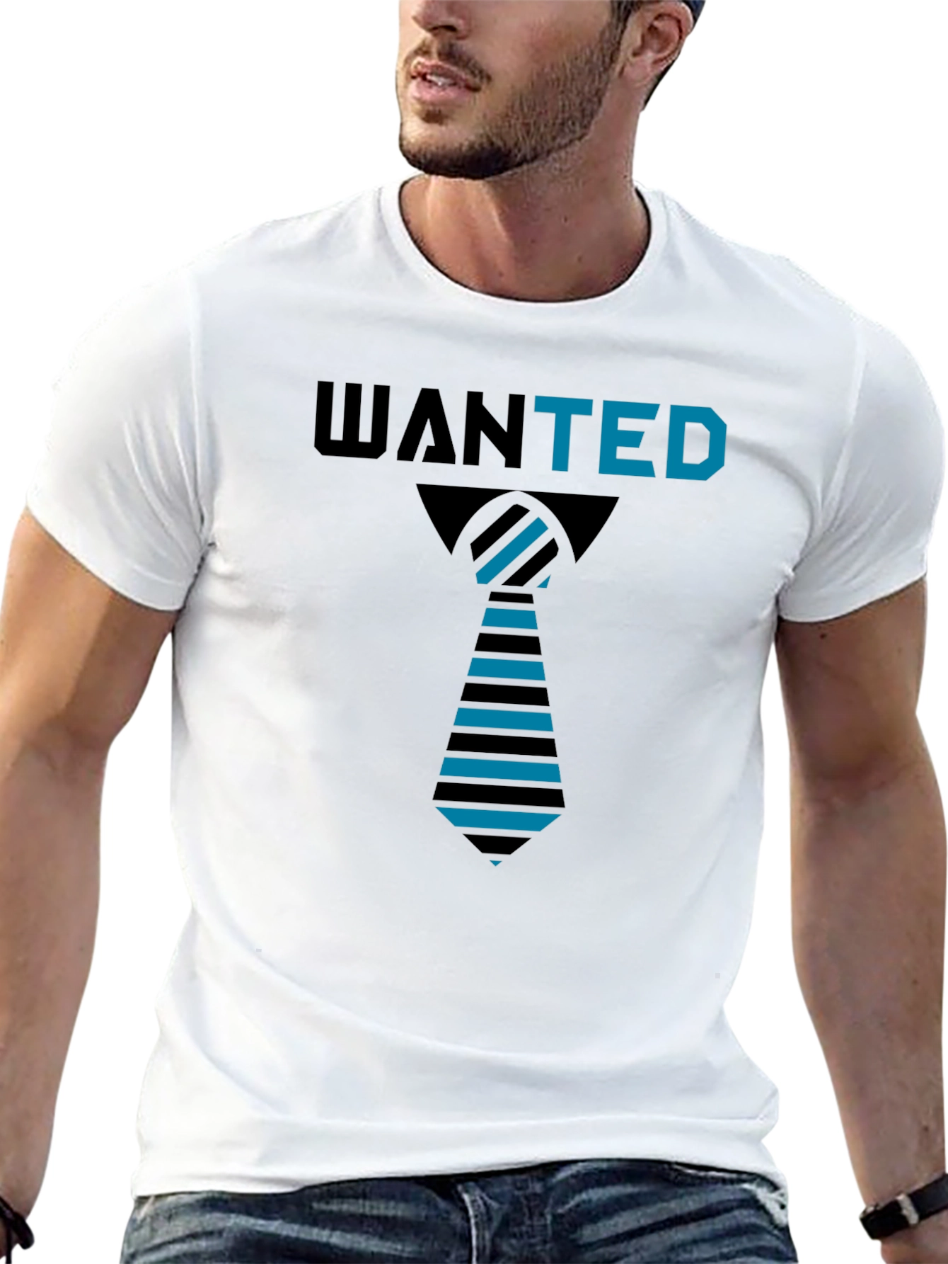 Wanted Tie T-Shirt - Unique Graphic Tee