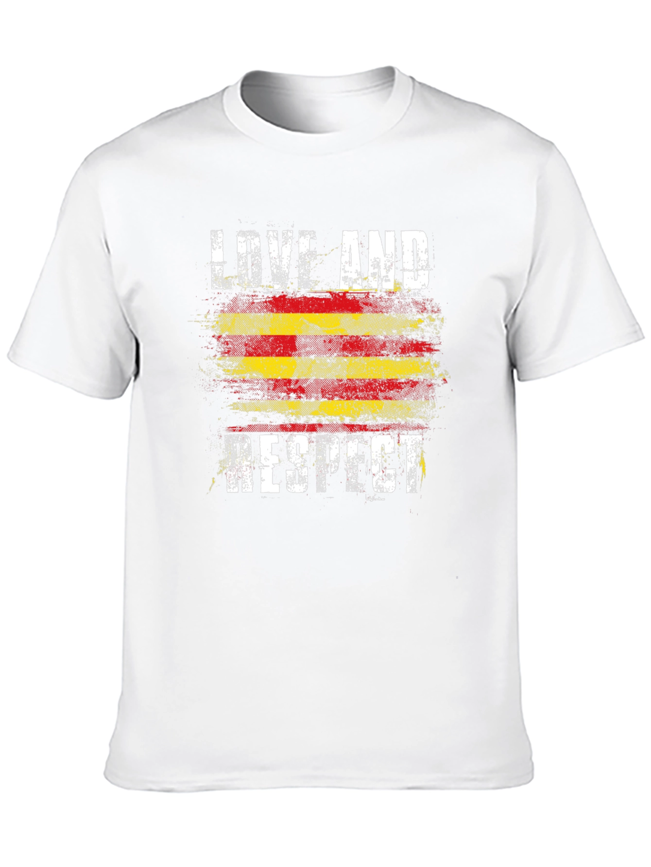 Love and Respect Graphic Tee - Catalonia Flag Style