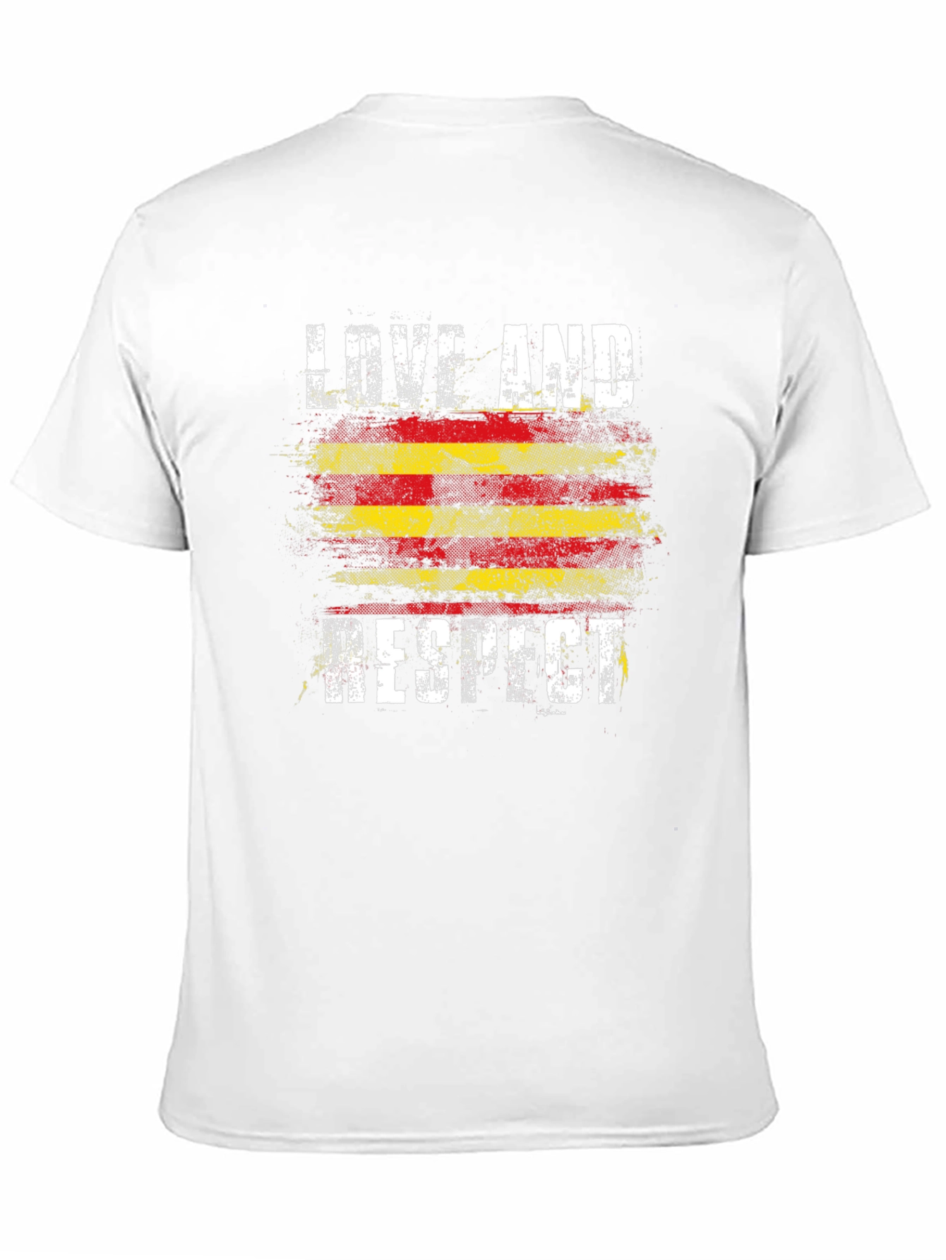 Love and Respect Graphic Tee - Catalonia Flag Style