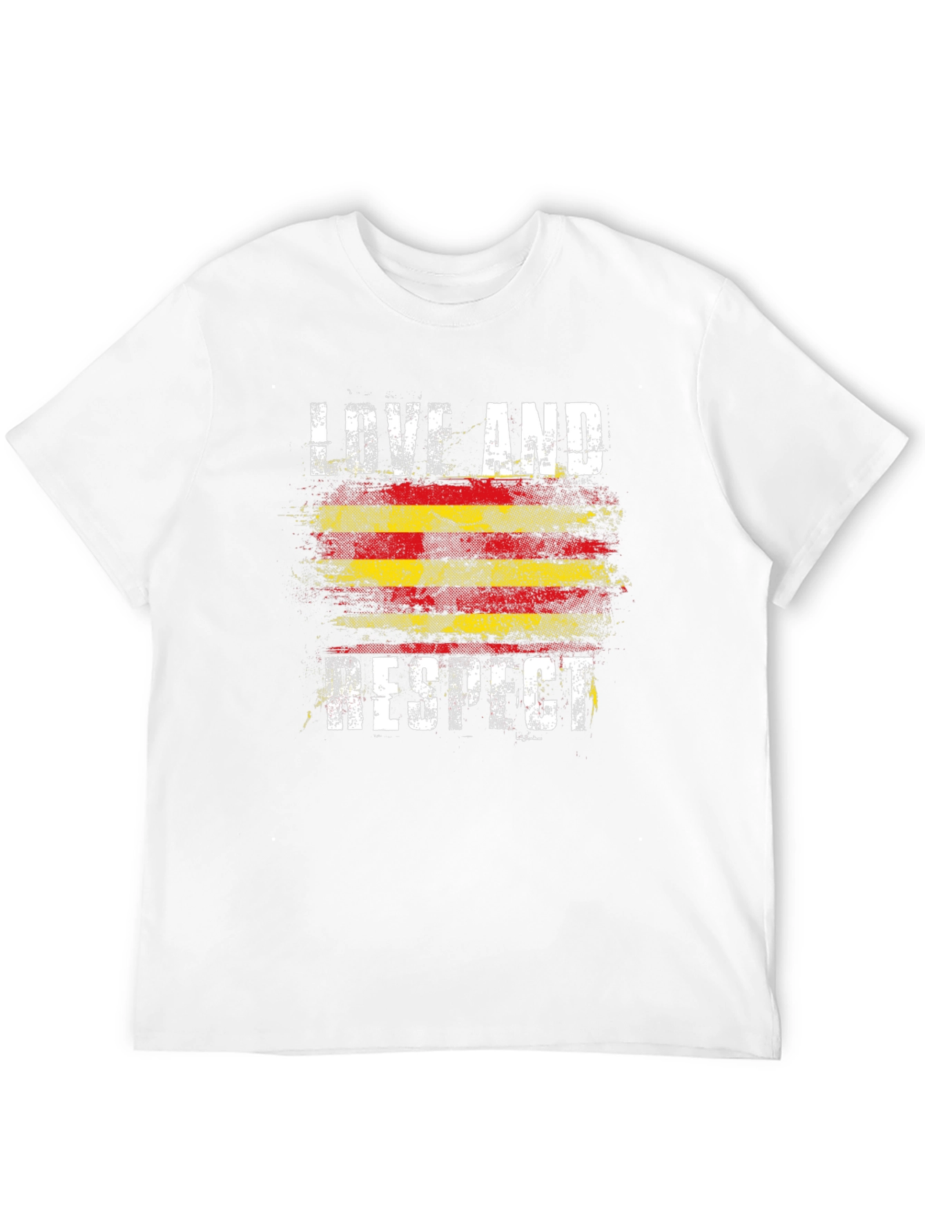 Love and Respect Graphic Tee - Catalonia Flag Style