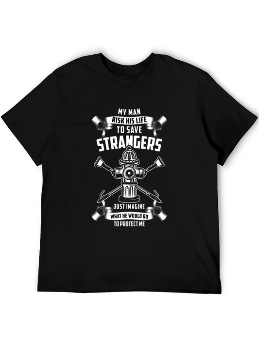 Firefighters Hero T-Shirt - Risk His Life to Save