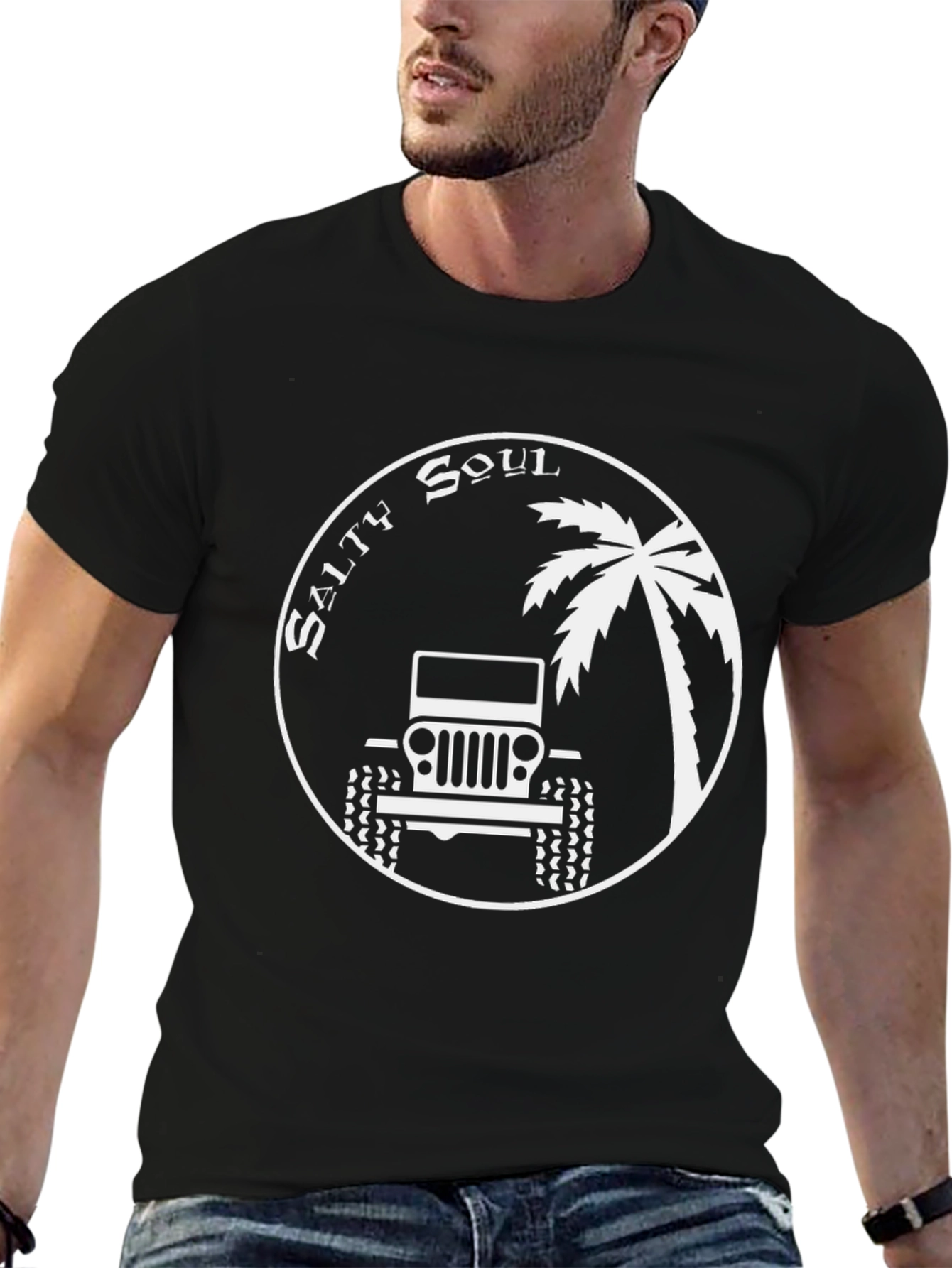 Salty Soul Jeep T-Shirt - Tropical Adventure Wear