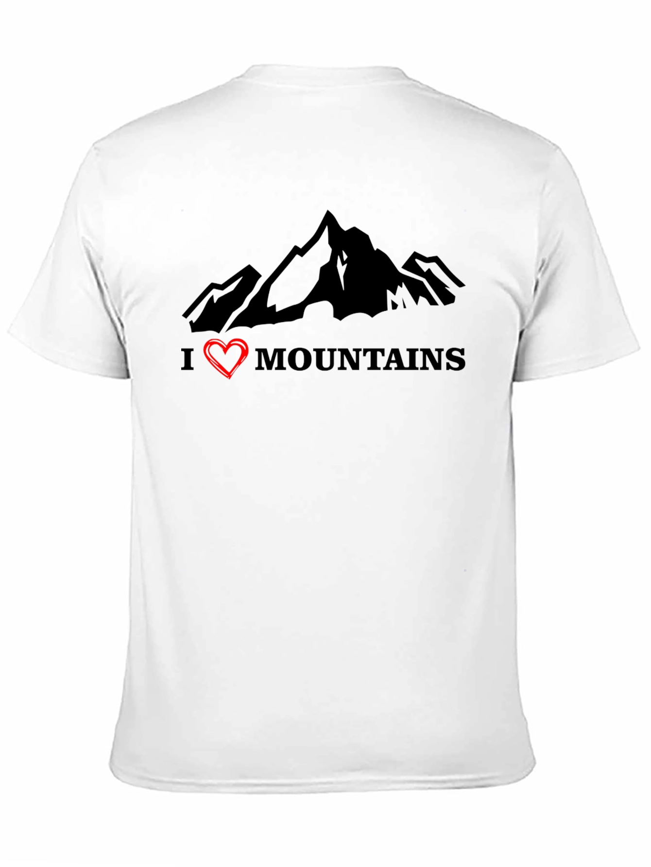 I Heart Mountains Black Graphic T-Shirt
