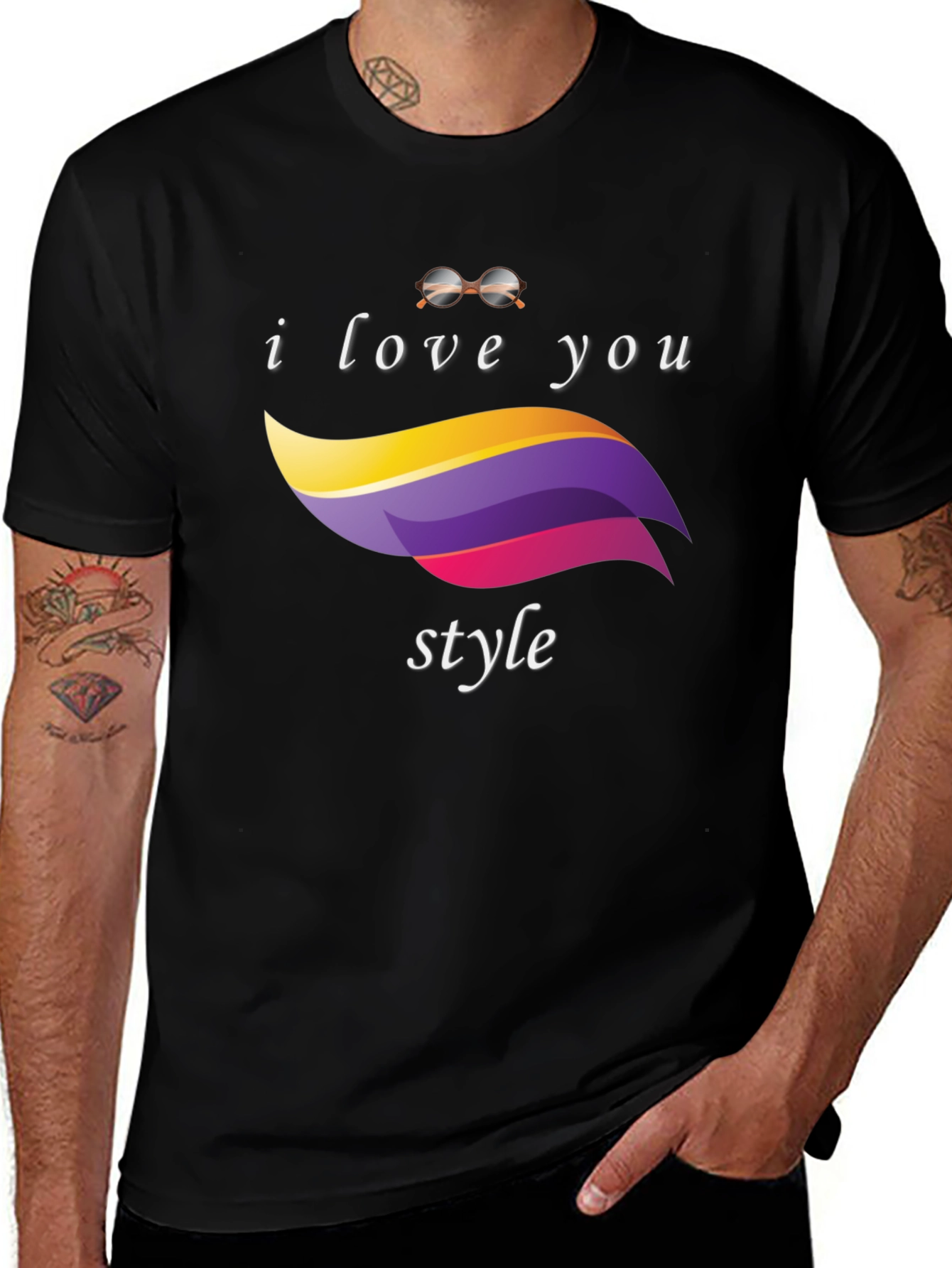 I Love You Style Black T-Shirt
