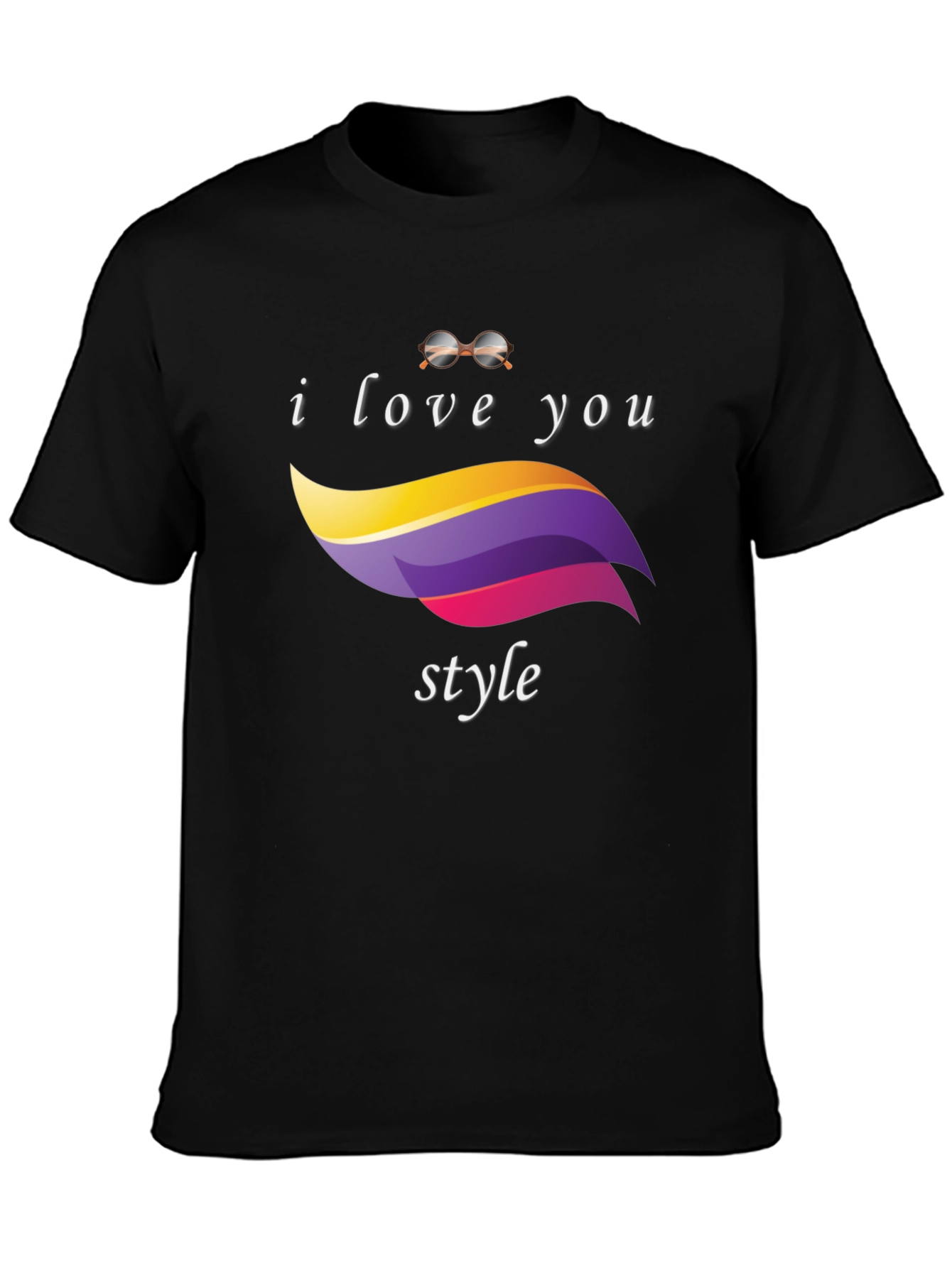 I Love You Style Black T-Shirt
