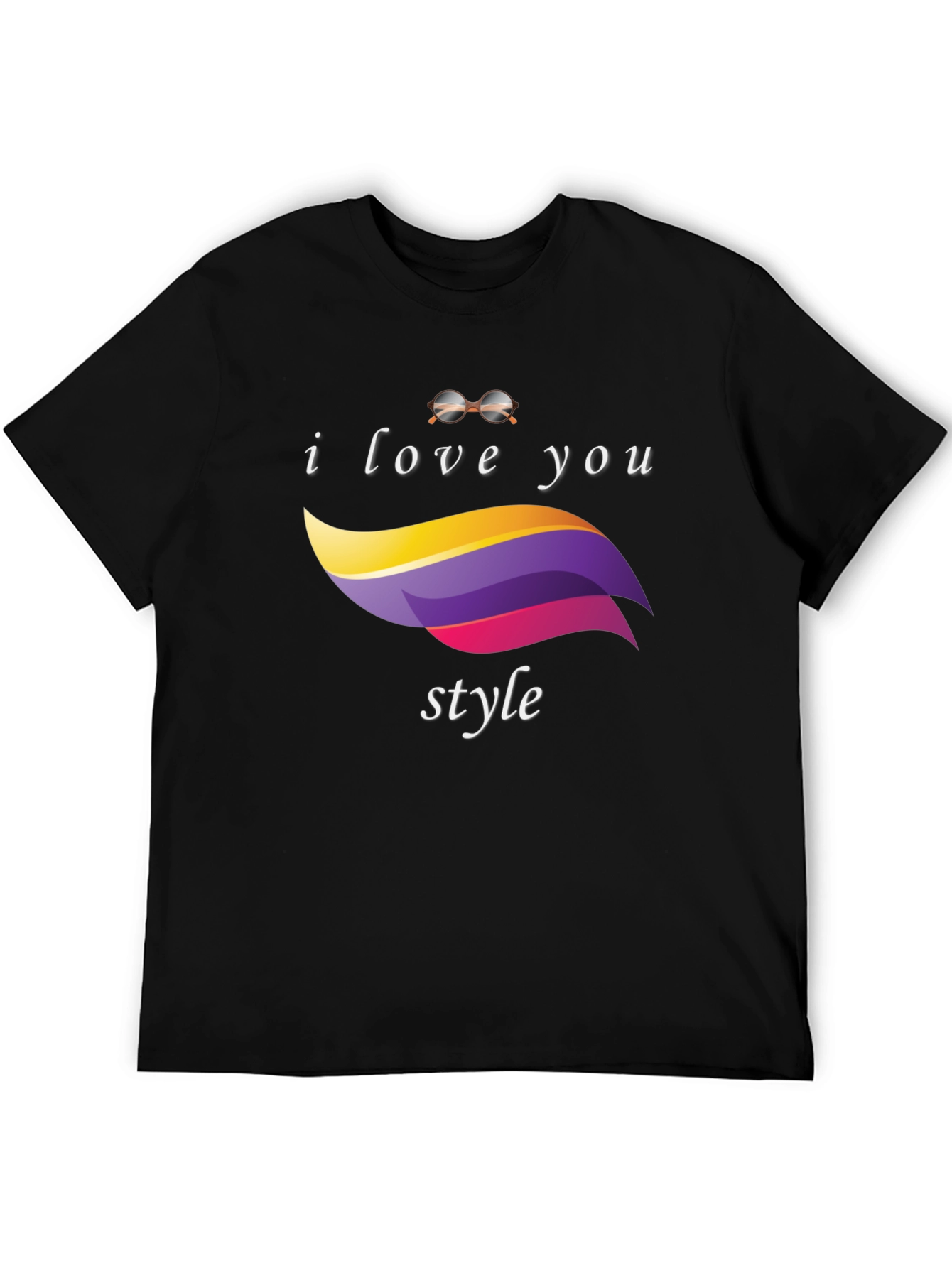 I Love You Style Black T-Shirt