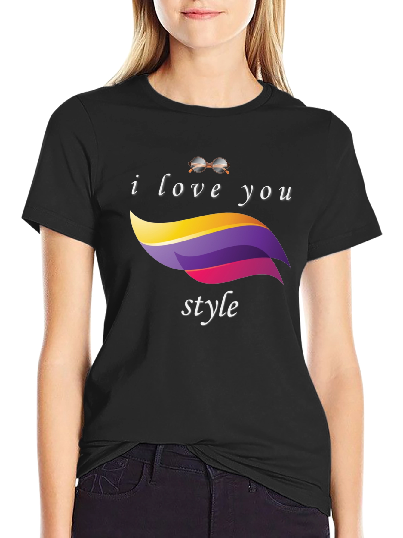 I Love You Style Black T-Shirt